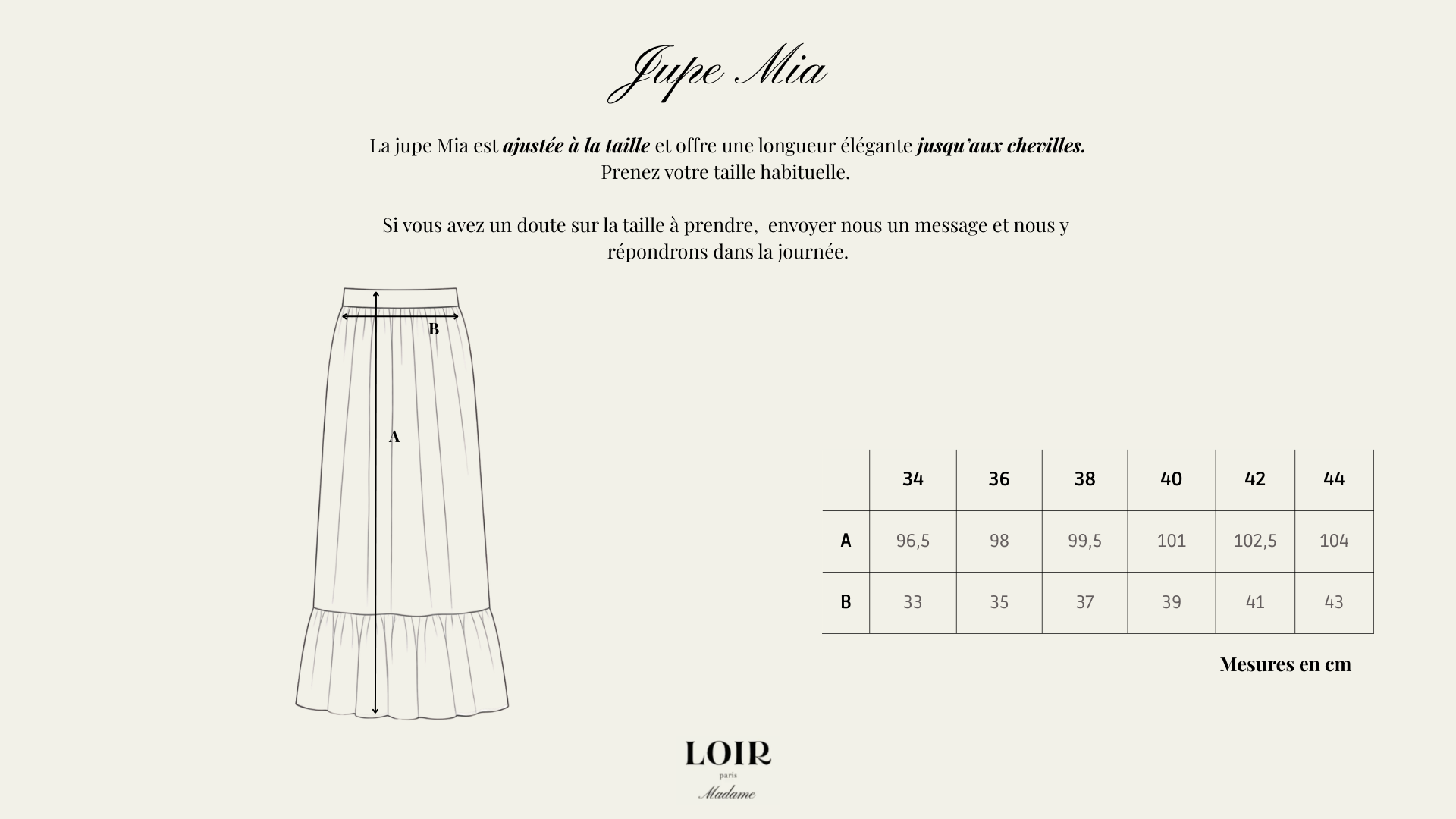 Jupe Mia - Madame - Maxi rayures bleues