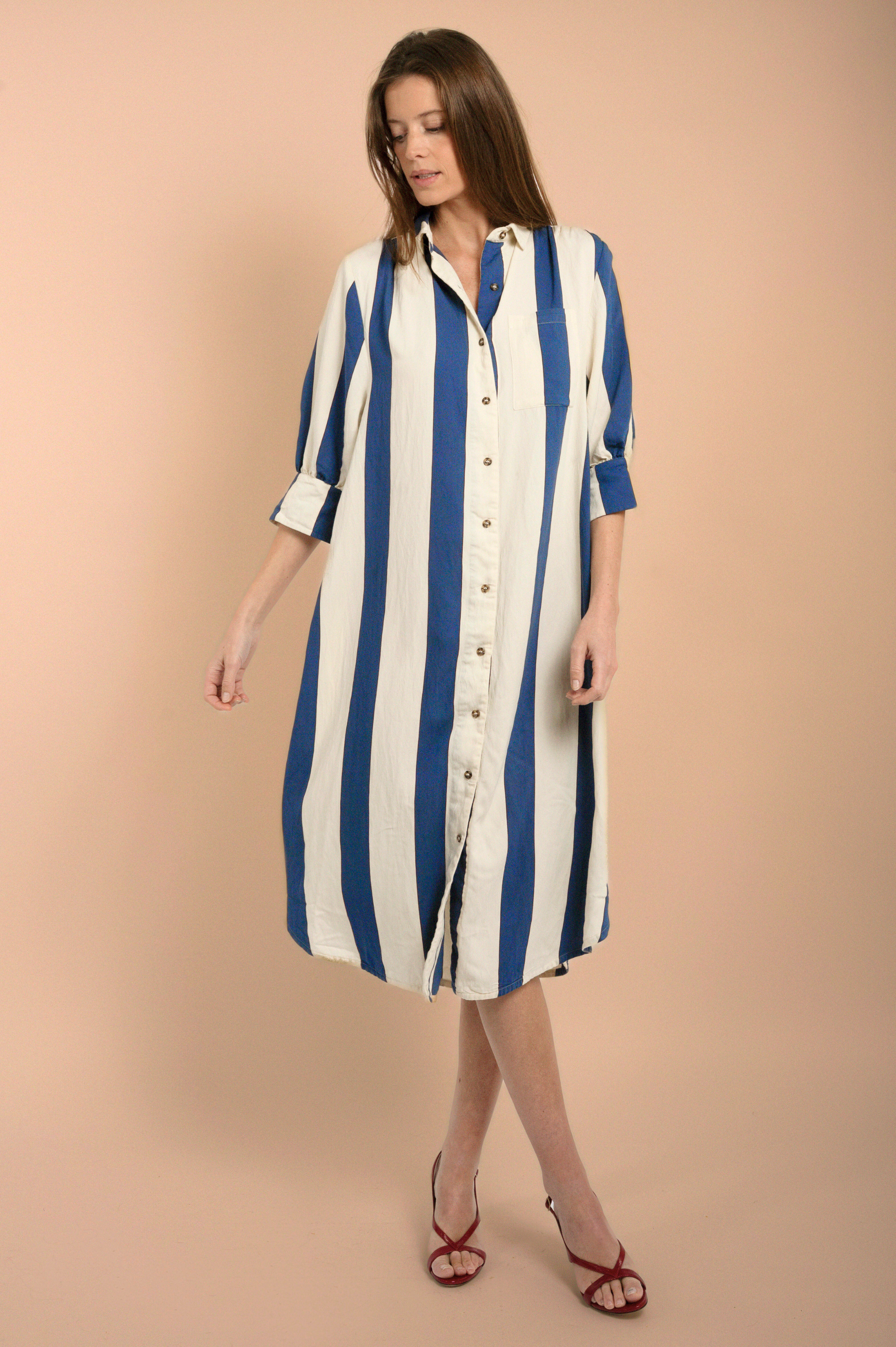 Robe Fresa - Madame - Maxi rayures bleues