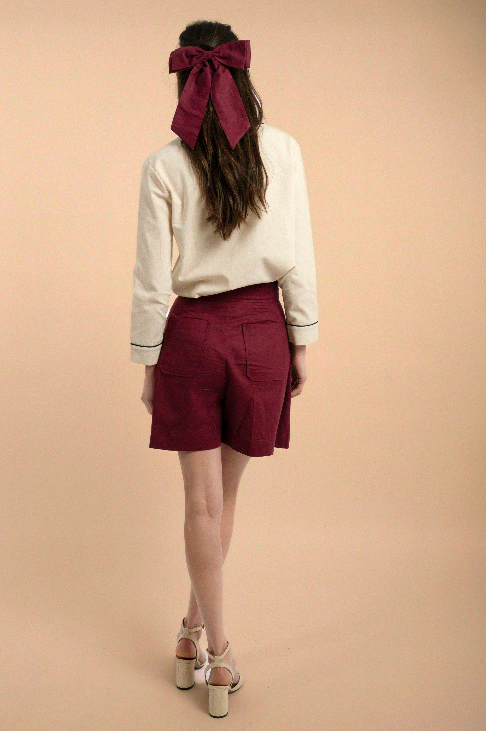 Short Gallia - Madame - lin bordeaux