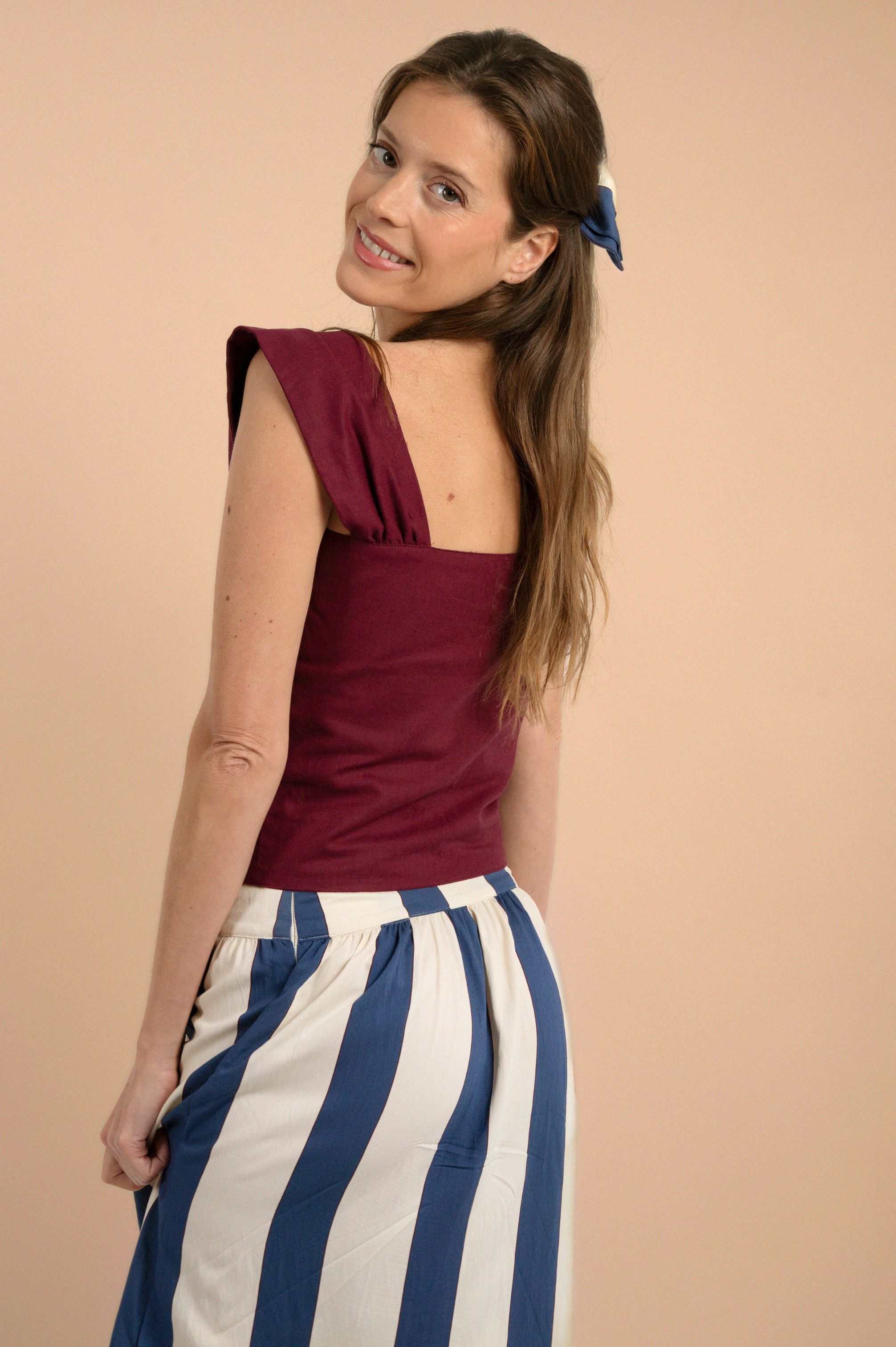 Top Cielo - Madame - Lin bordeaux