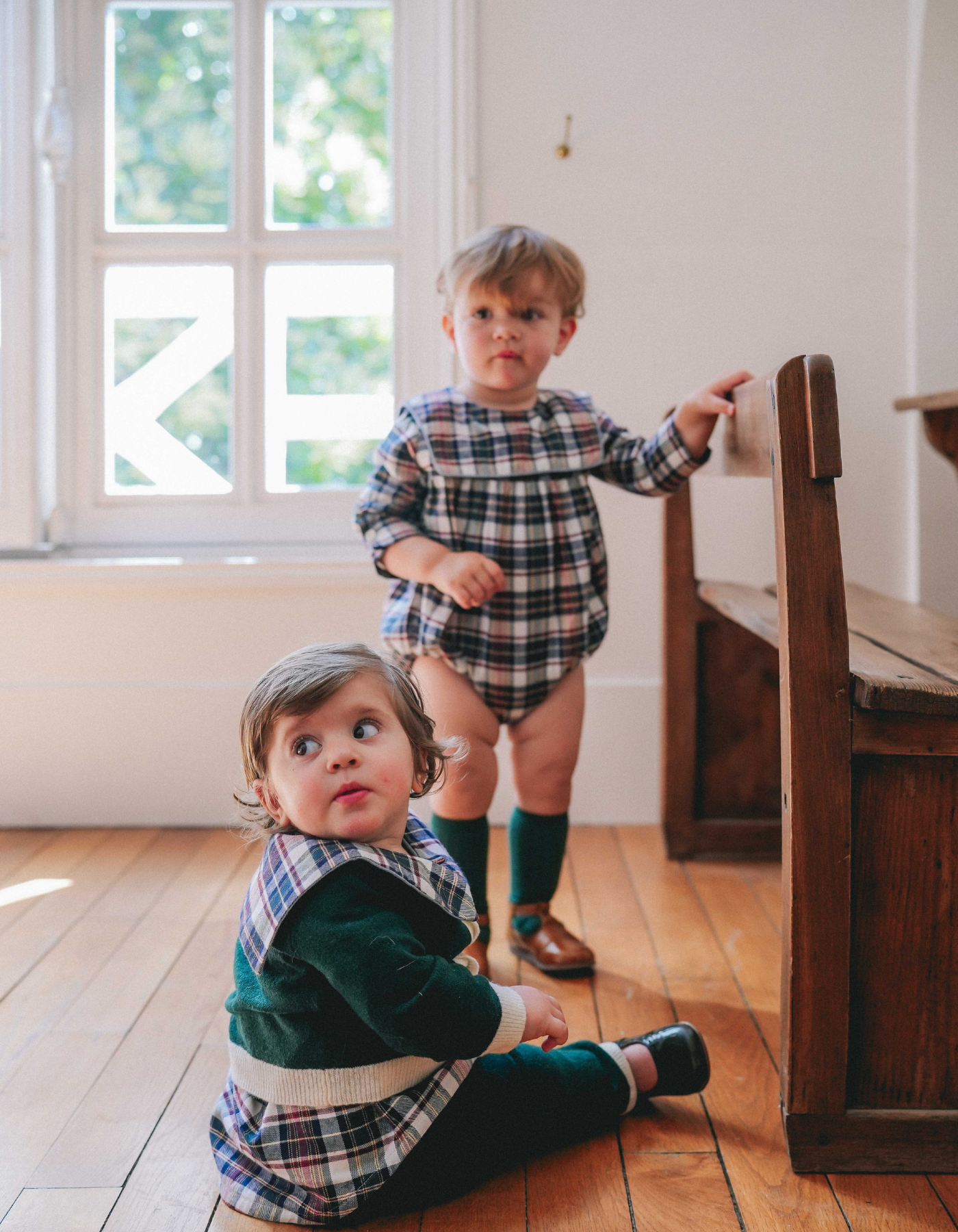 Barboteuse Sisi  - Tartan de Noël