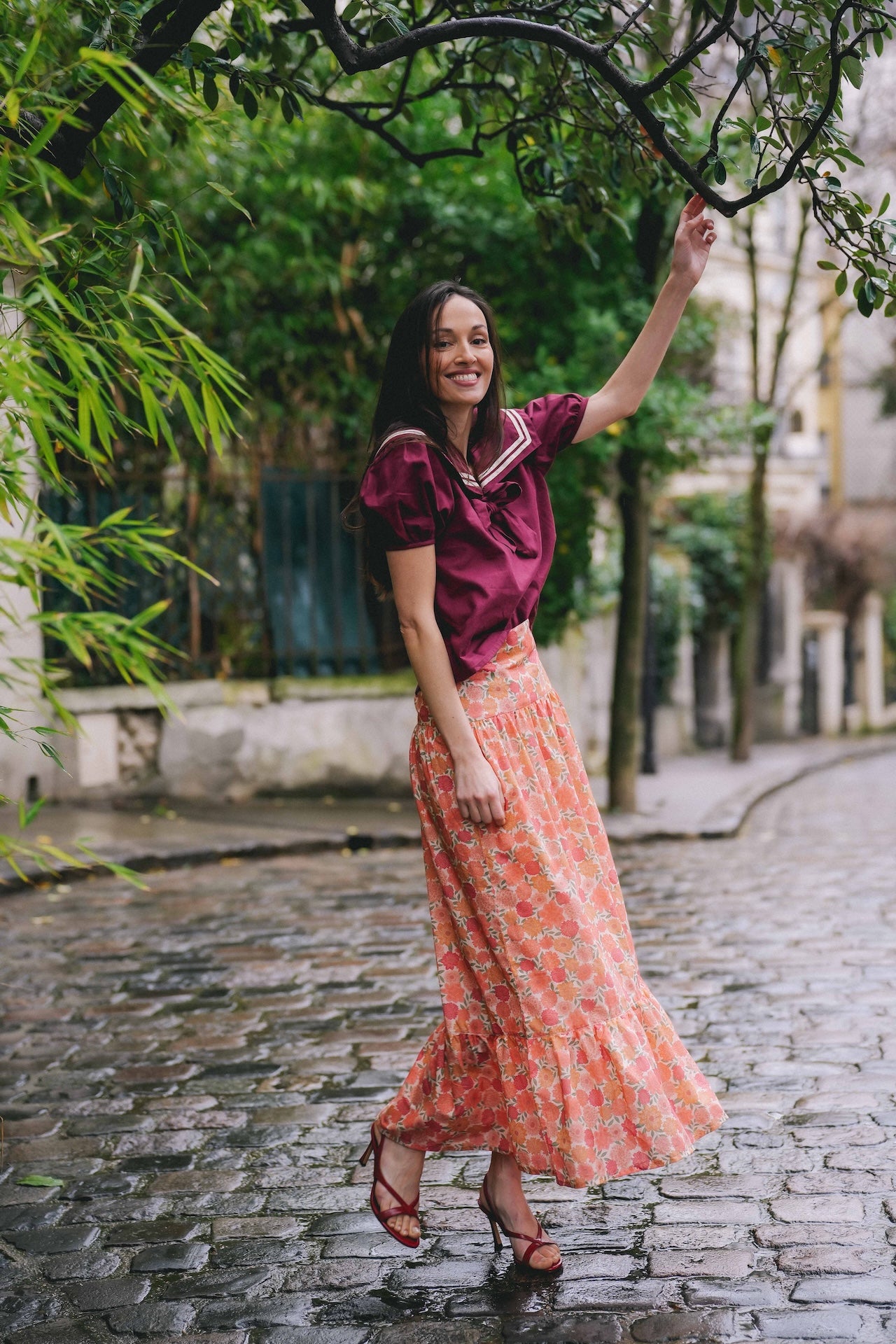 Blouse Viva - Madame - Lin bordeaux