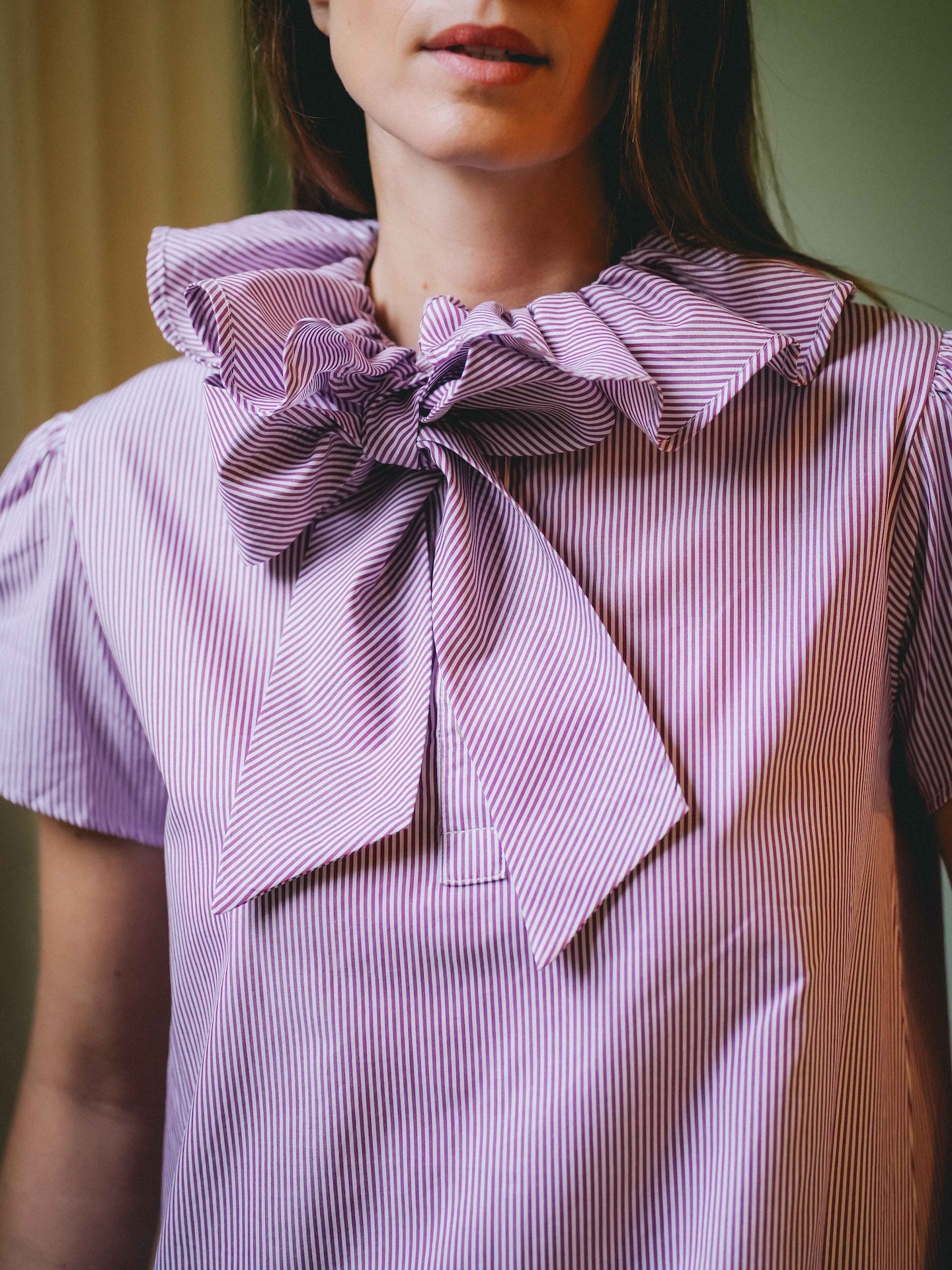 Robe Dulce - Madame - Rayures bordeaux