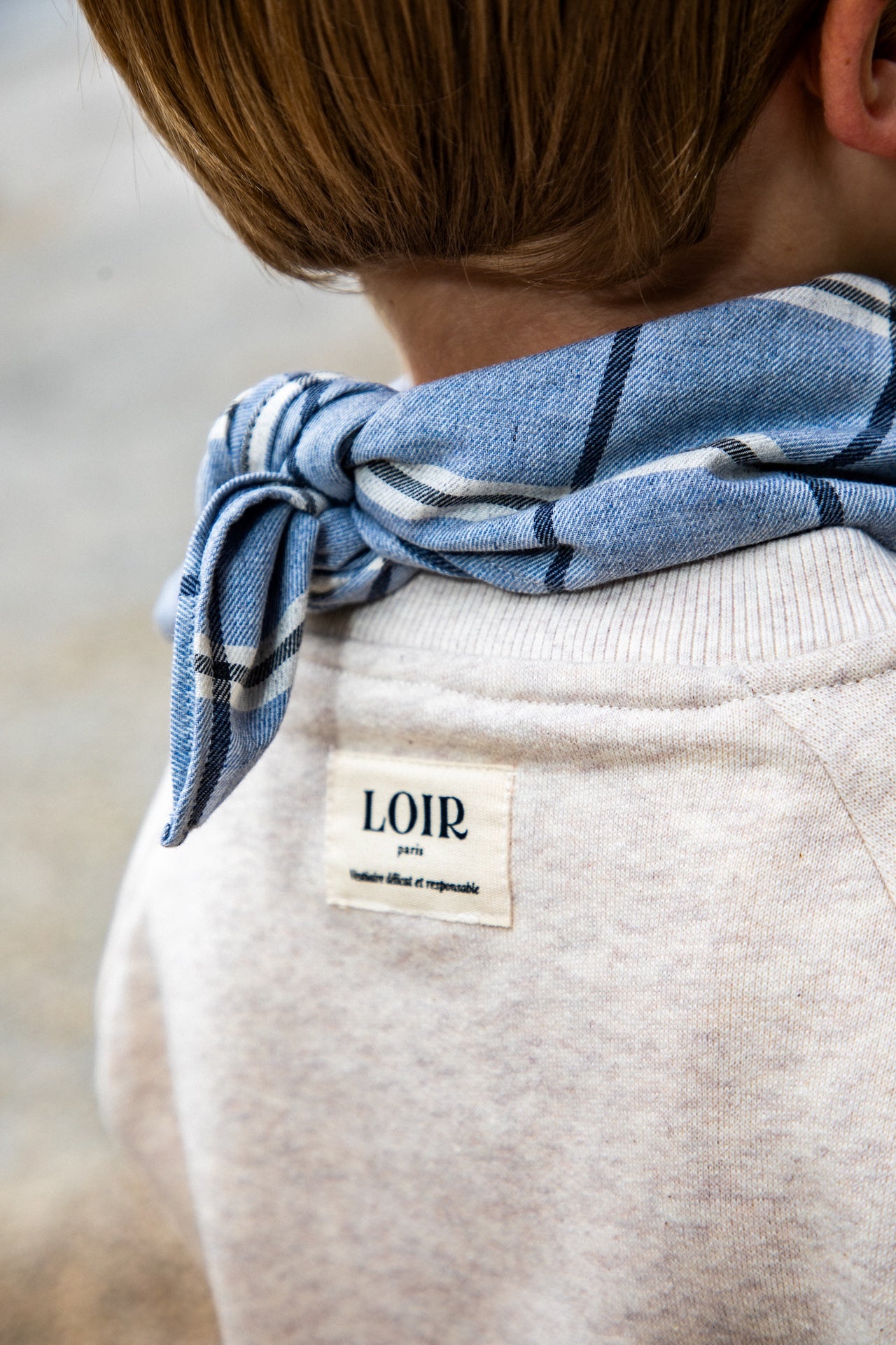 Foulard Alfred - Tartan ciel