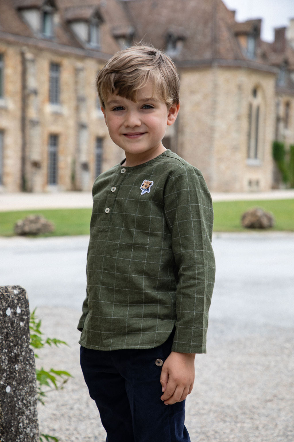 Blouse Kurta - Carreaux Vert