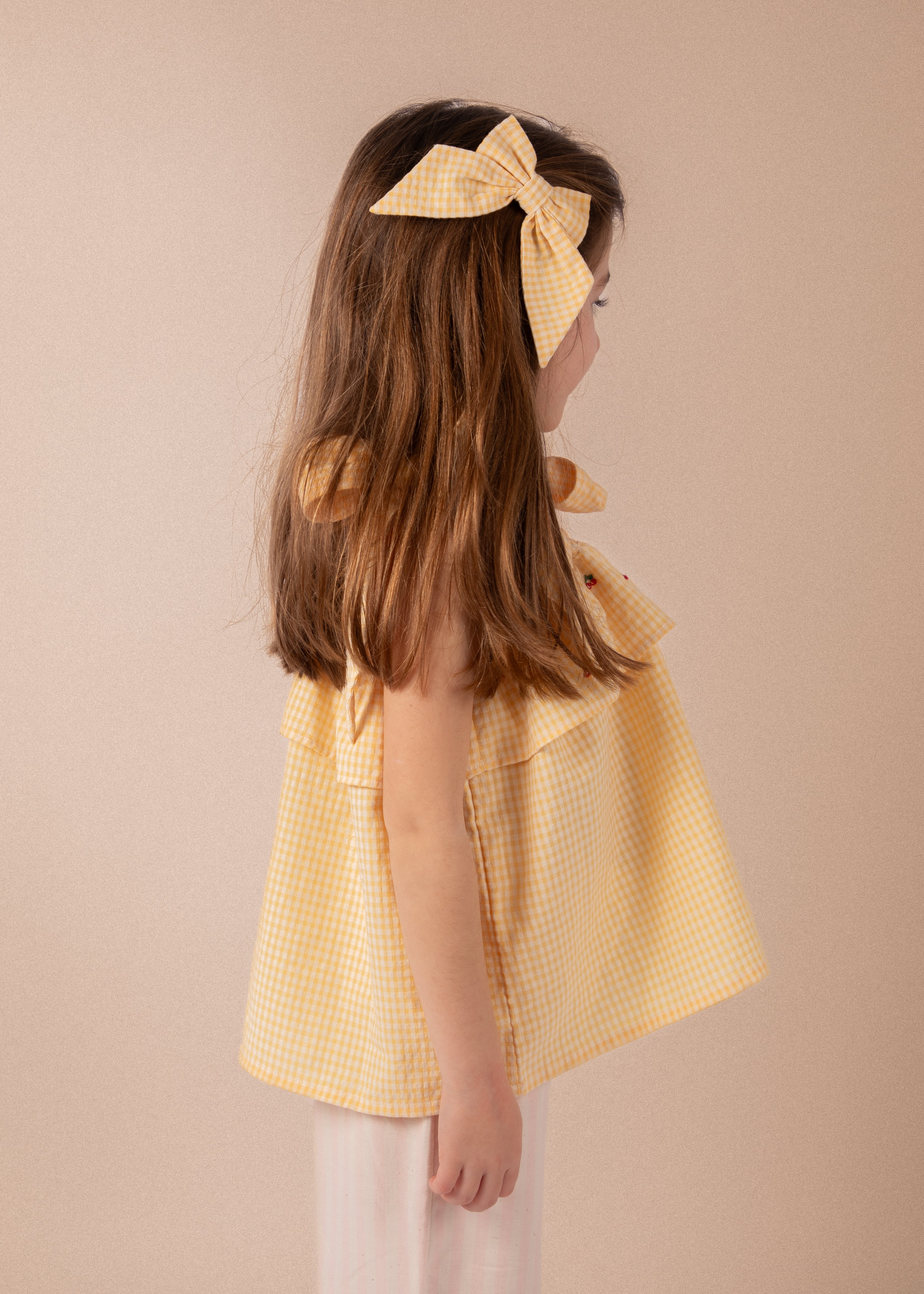 Barette Carlotta  - Vichy jaune