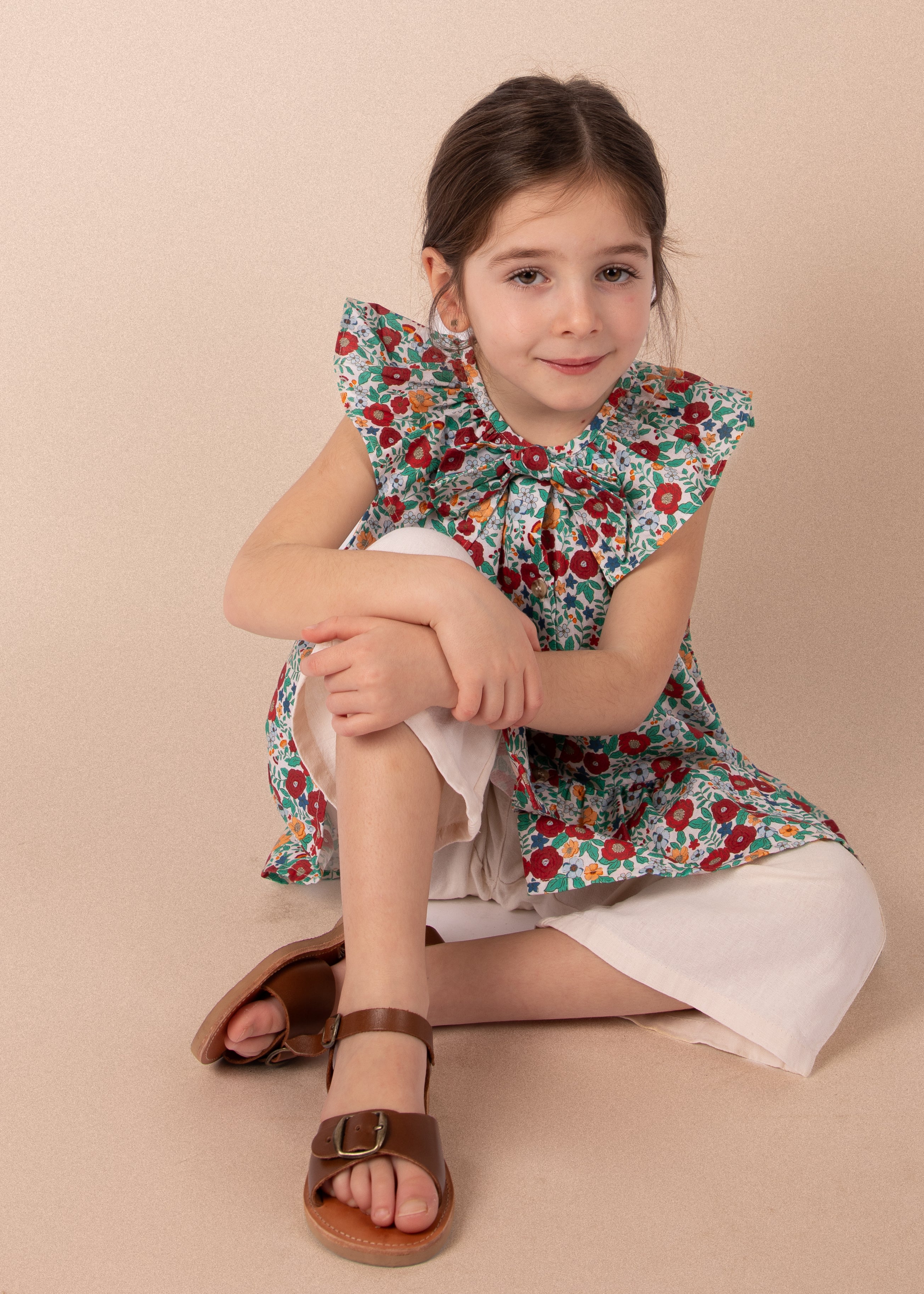 Chemise Hortense - Coquelicots