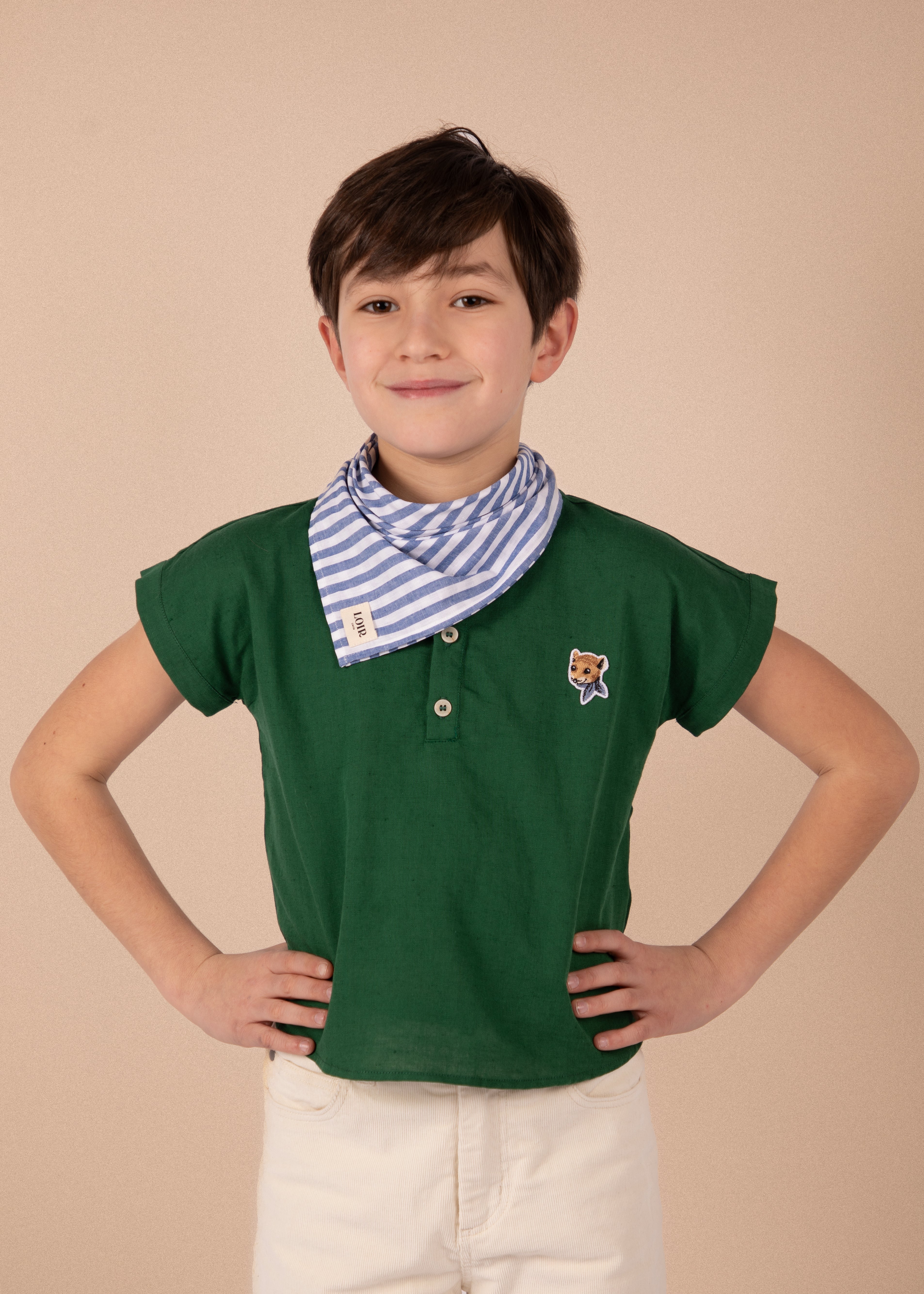 Foulard Alfred - Rayures bleues