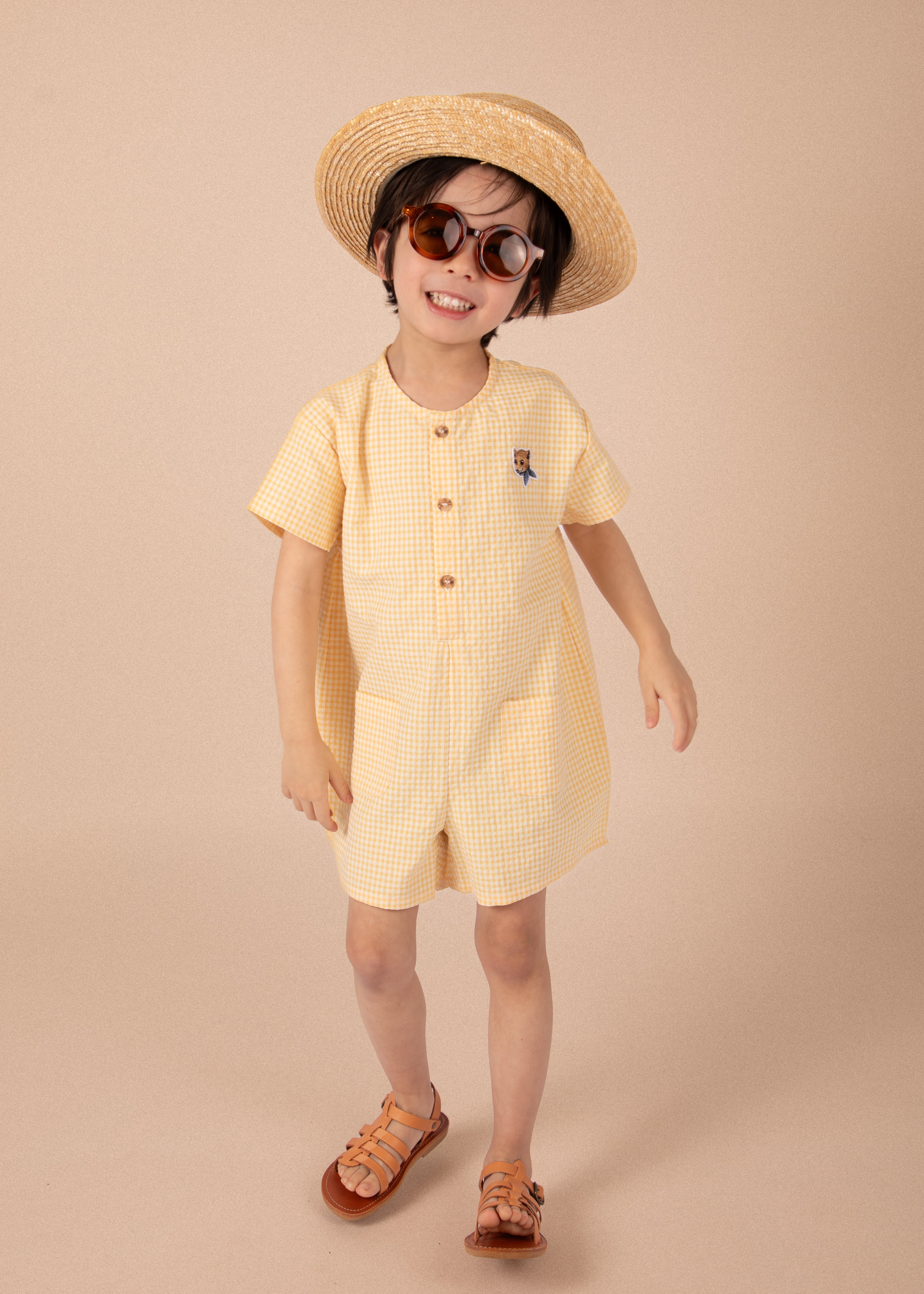 Combinaison Arsène - Vichy jaune