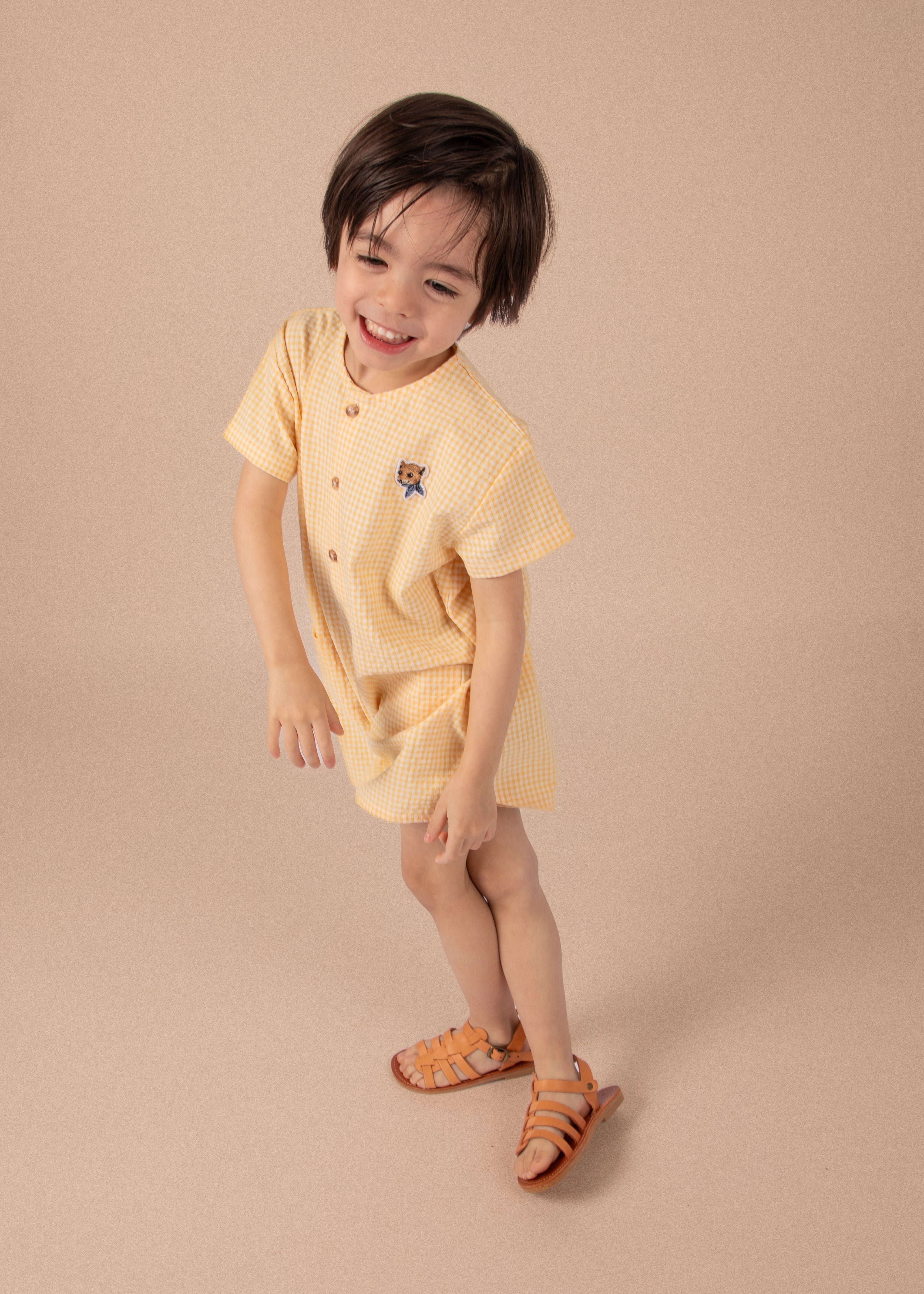 Combinaison Arsène - Vichy jaune