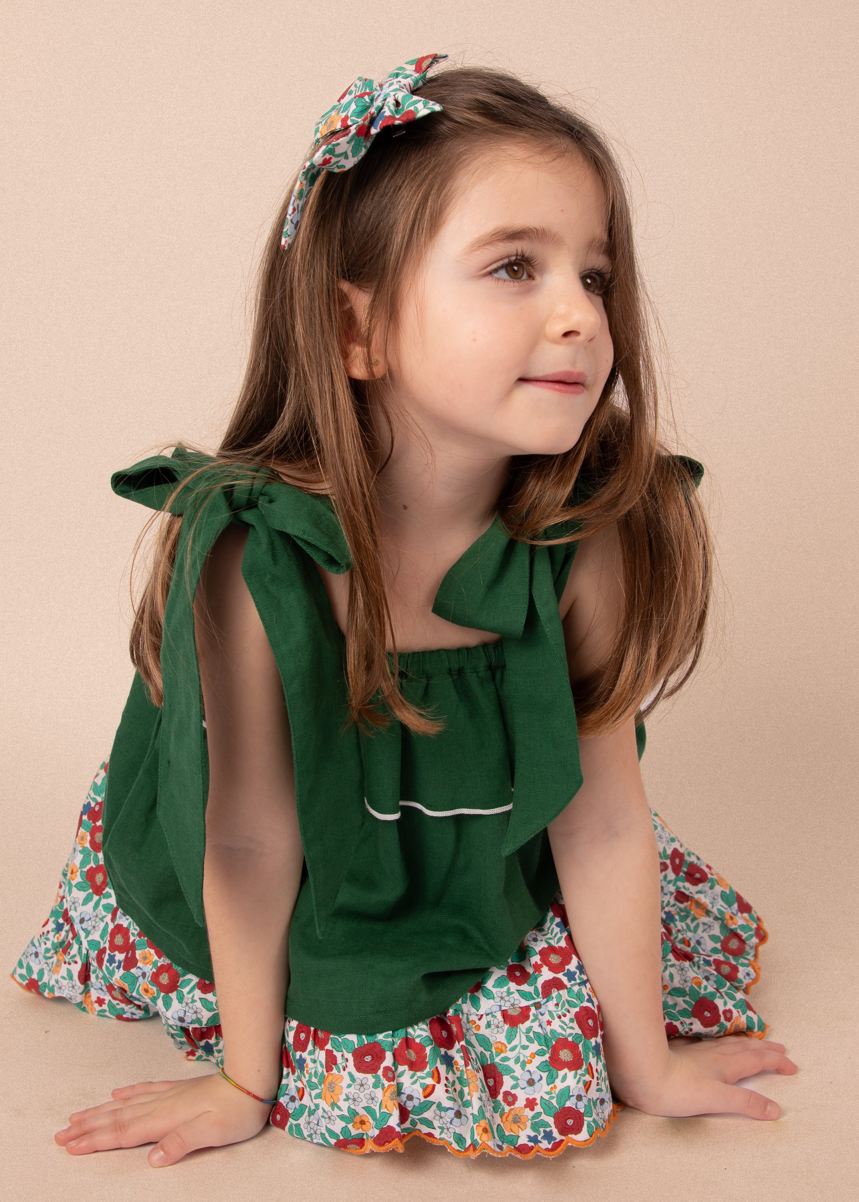 Blouse Castille - Lin vert eden