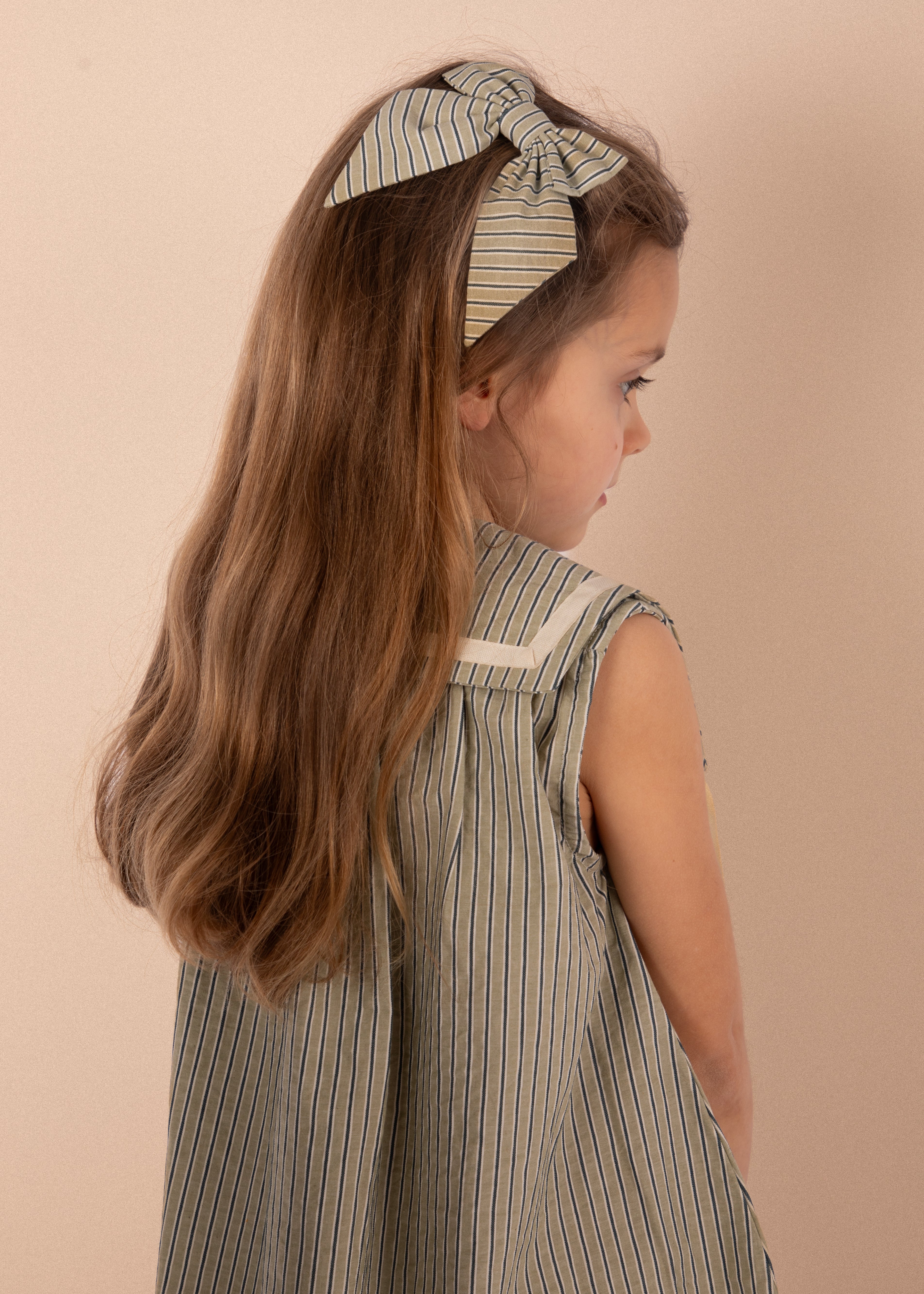 Barette Carlotta - Rayures menthe