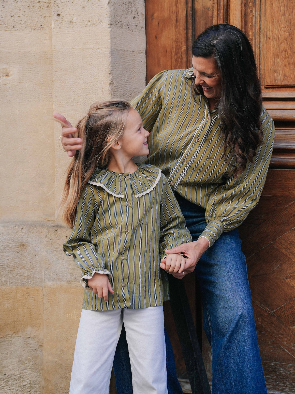Chemise Louisa - Rayures Olive