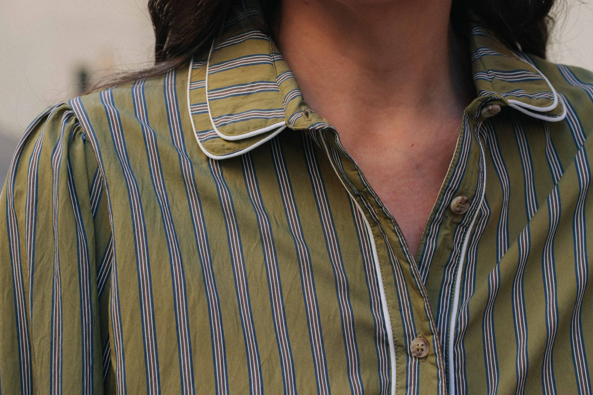 Chemise Louisa - Rayures Olive