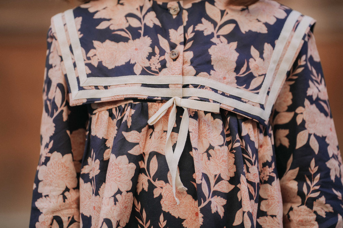 Robe Lotti - Fleurs marine