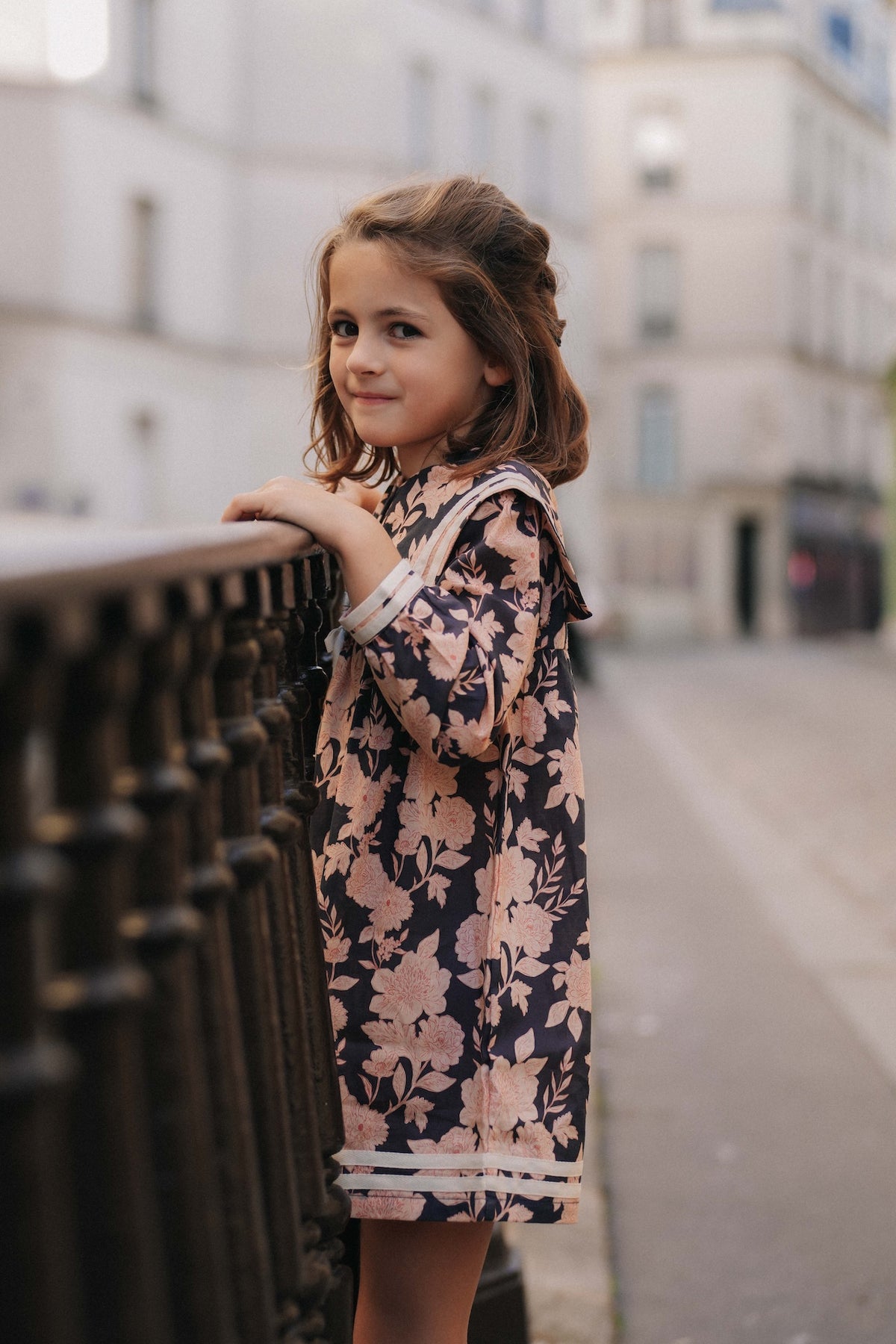 Robe Lotti - Fleurs marine