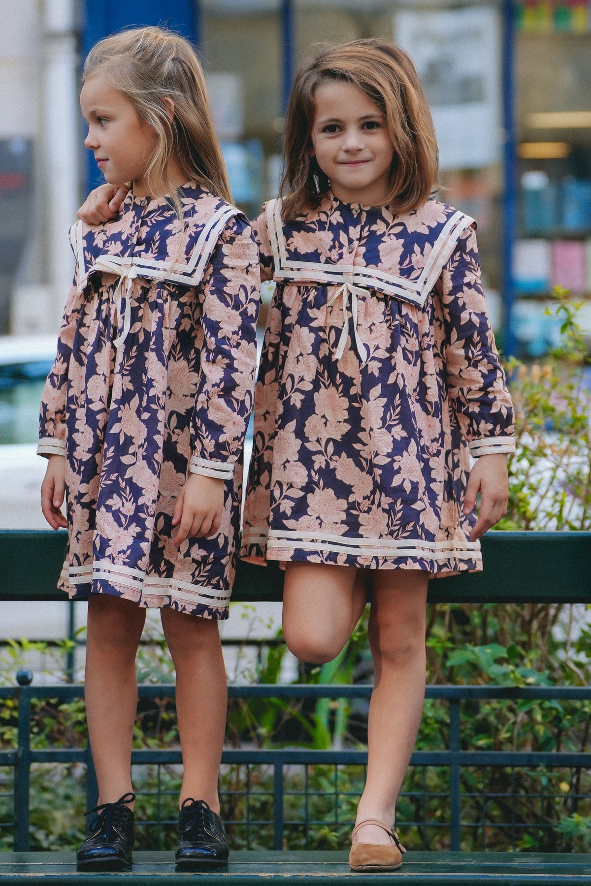 Robe Lotti - Fleurs marine
