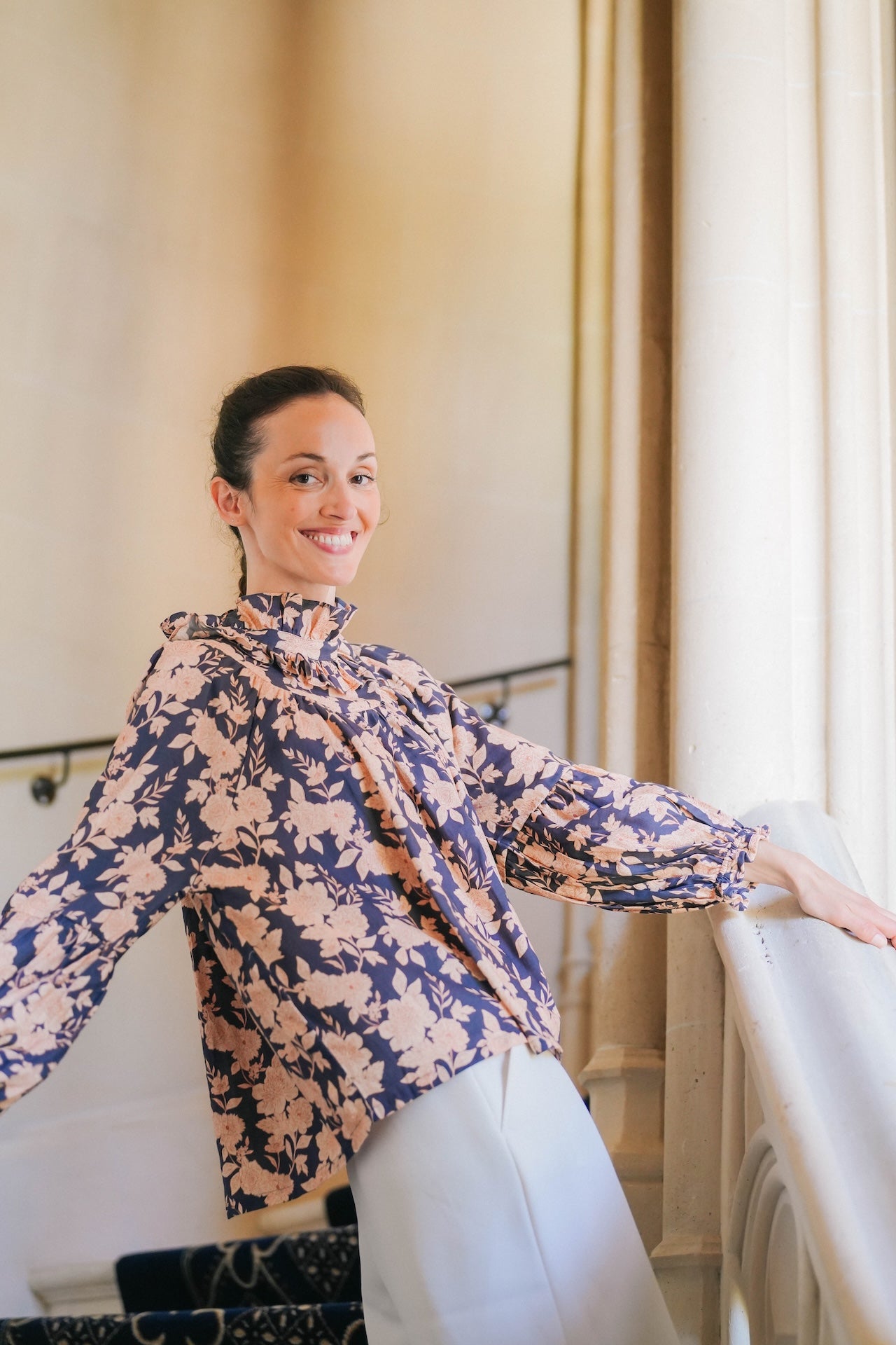 BLOUSE ESPERANCE - FLEURS MARINE