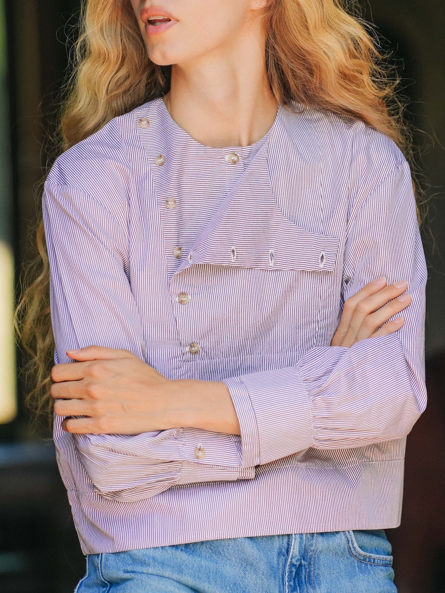 Chemise Jeanne Femme - Rayures Bordeaux