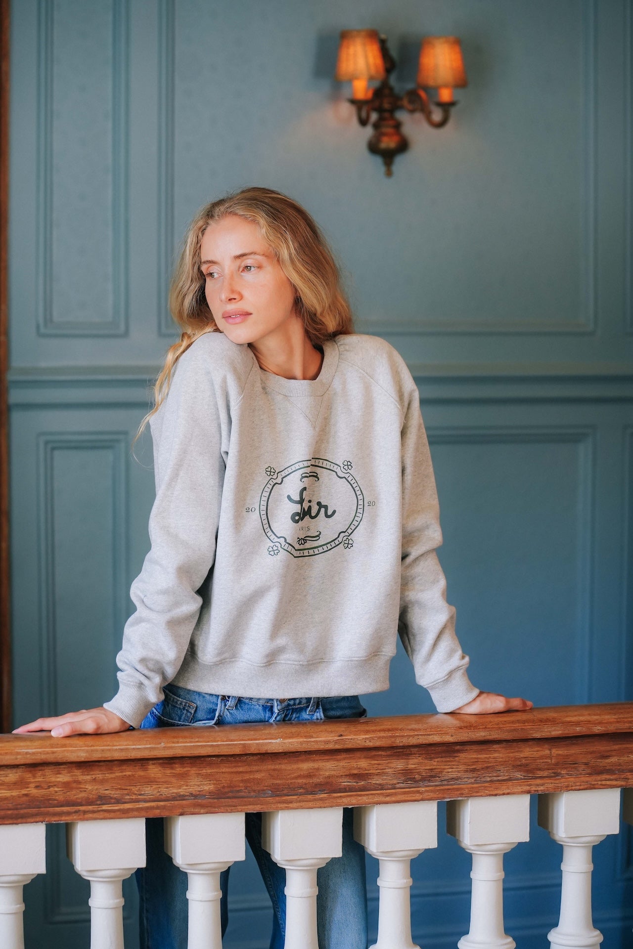Sweat Ecusson - Gris