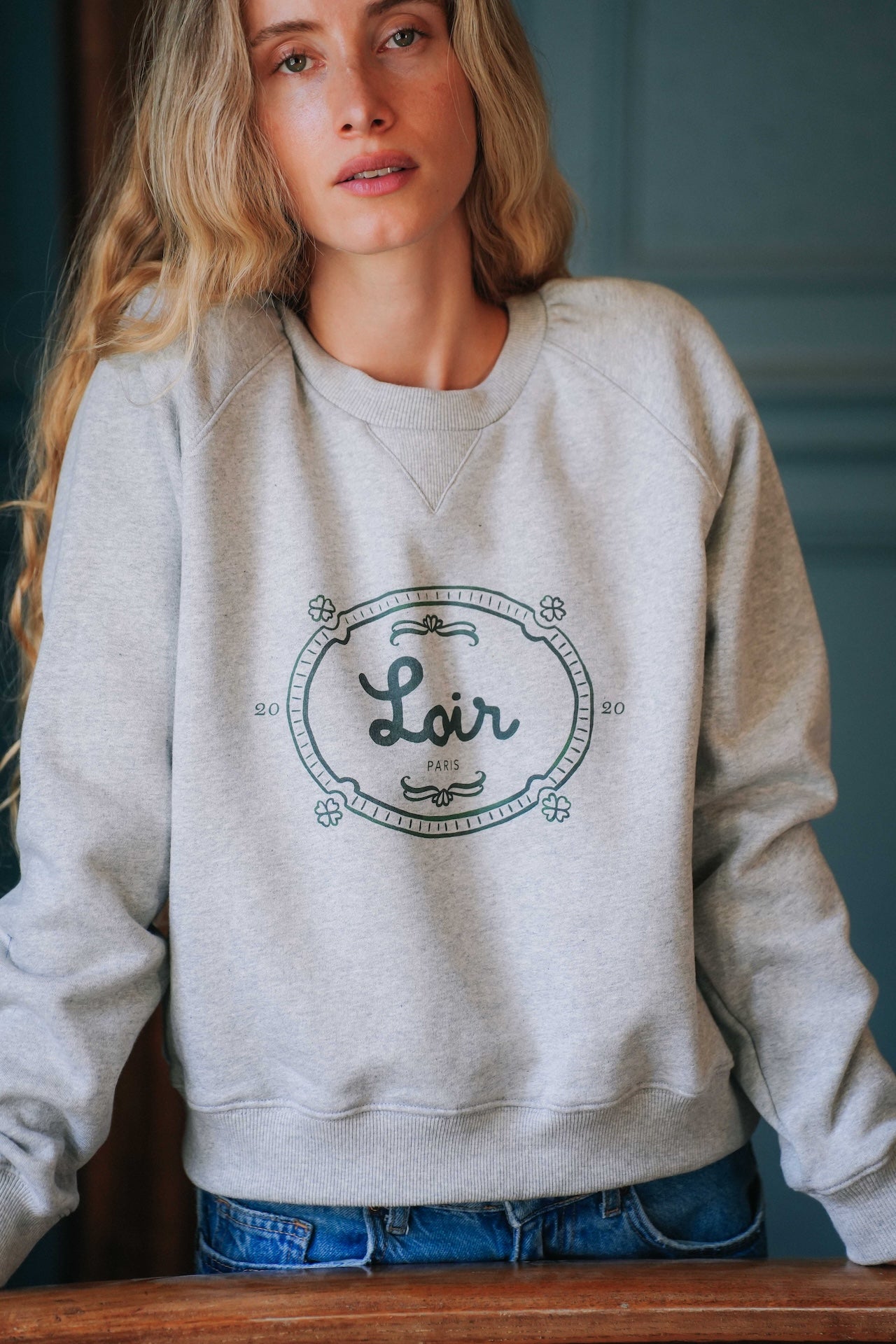 Sweat Ecusson - Gris