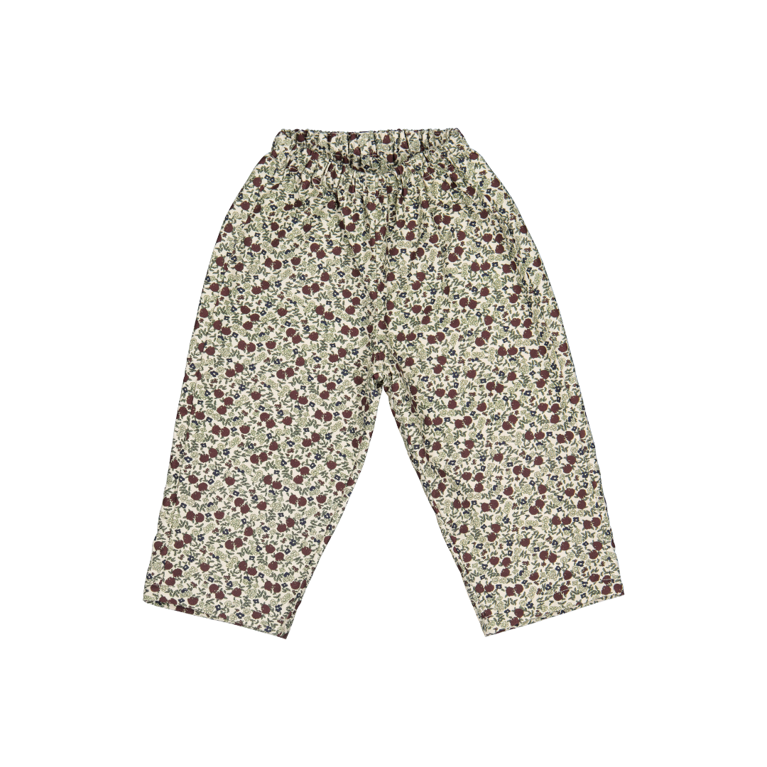 Pantalon NINI - Fleuri bordeaux