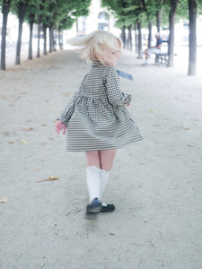 Robe ELISE -  Vichy taupe