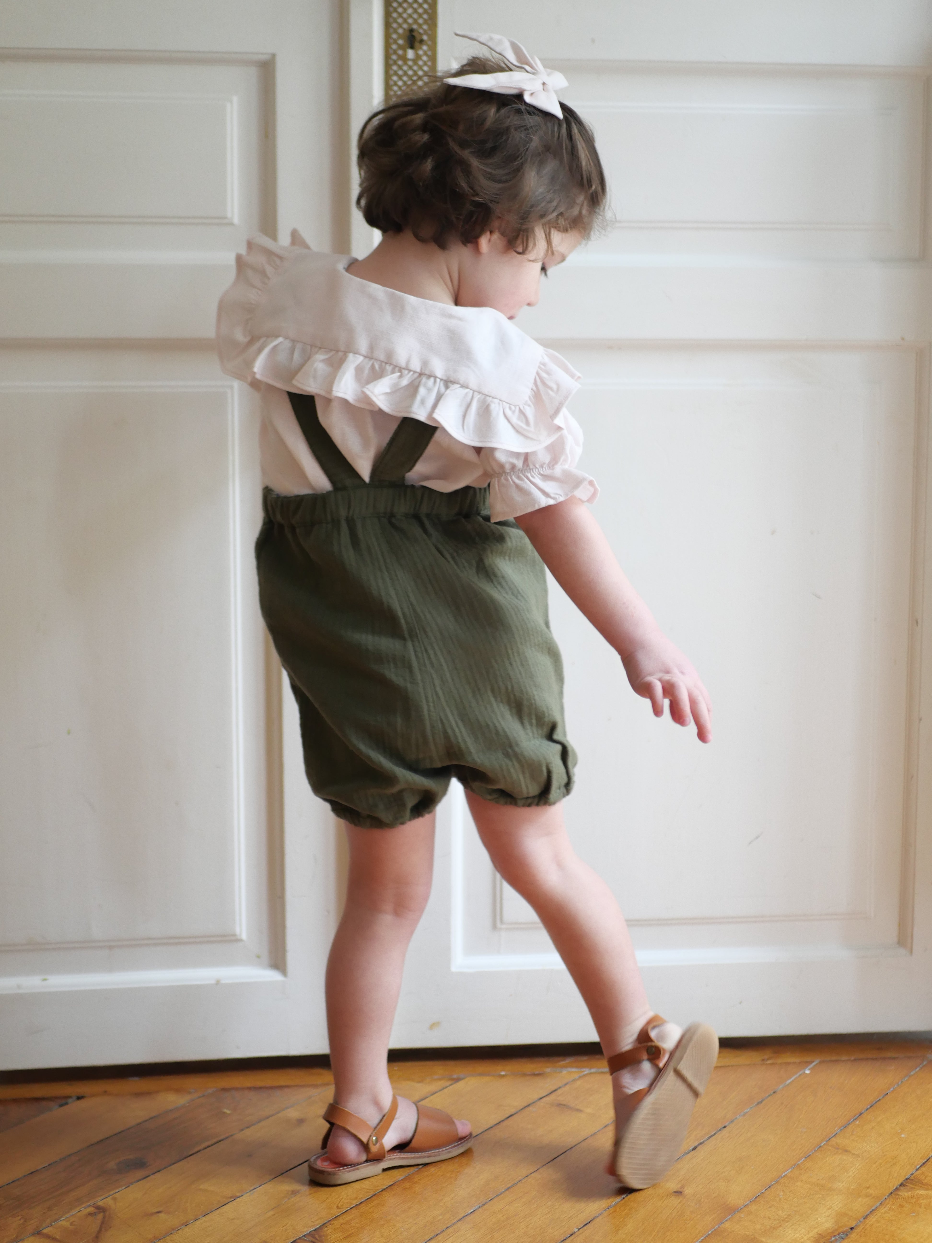 Short OLIVE - Coton vert