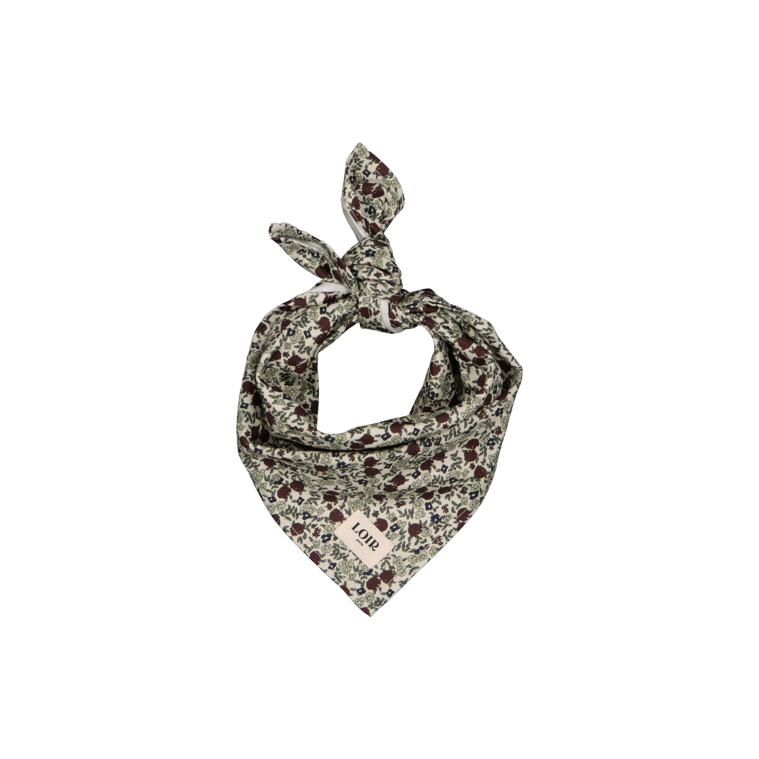 Foulard ALFRED - Fleurs bordeaux