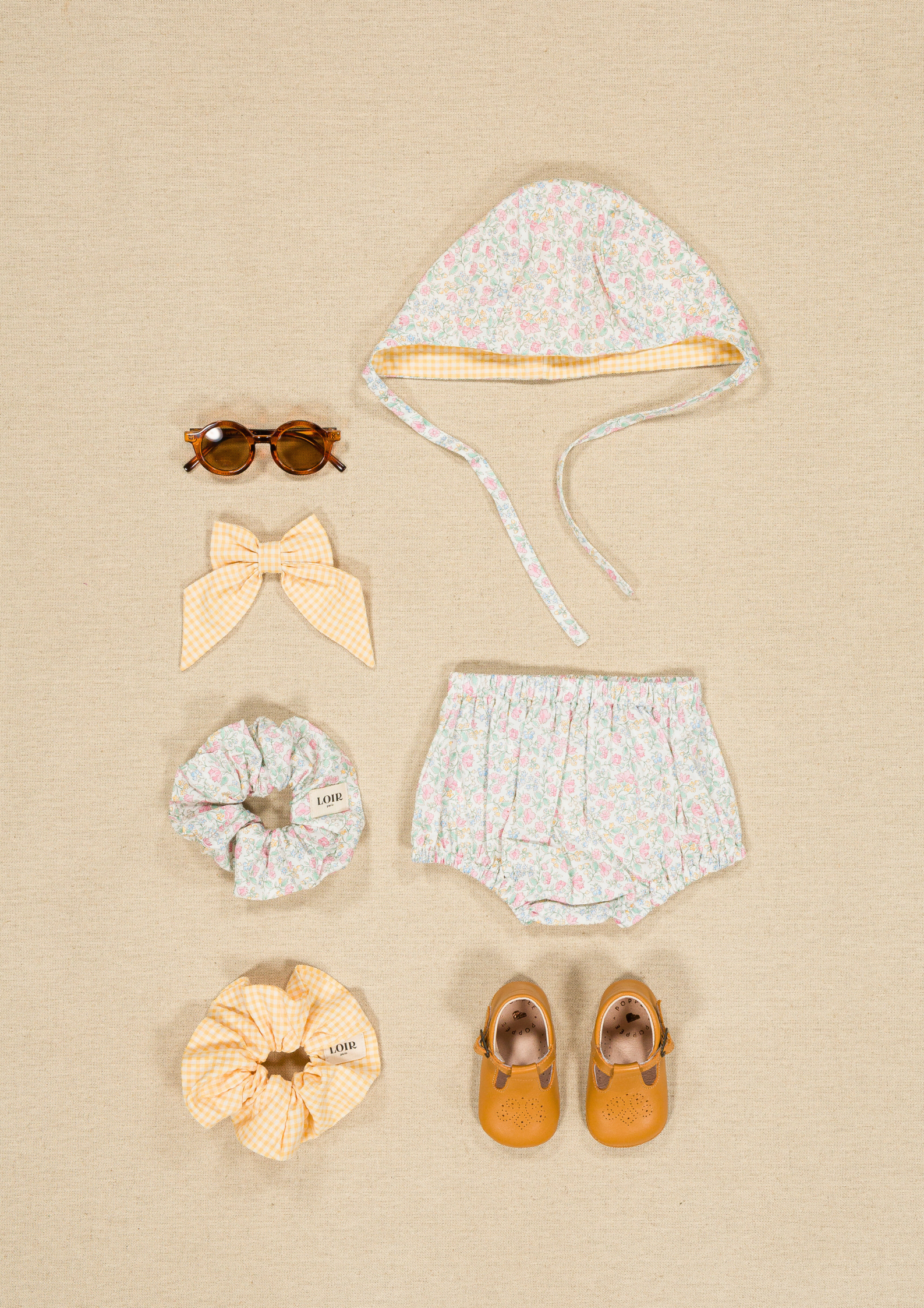 Barette Carlotta  - Vichy jaune