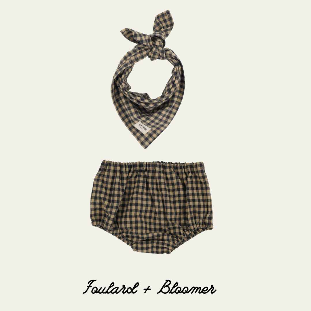 Foulard ALFRED - vichy taupe