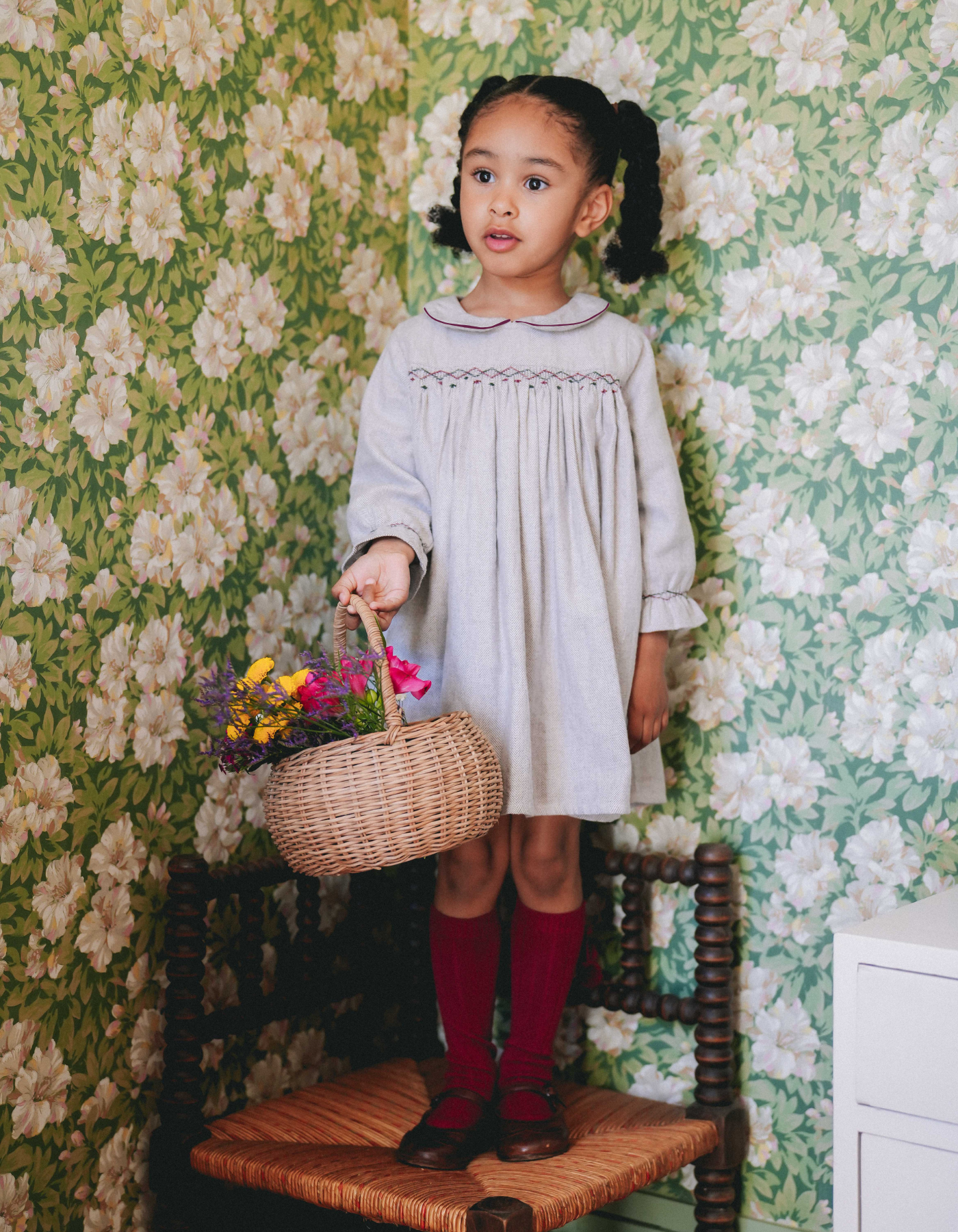 Robe AUGUSTINE - Chevron Gris
