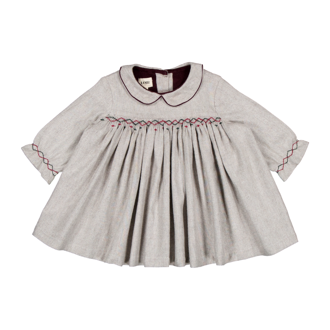 Robe AUGUSTINE - Chevron Gris