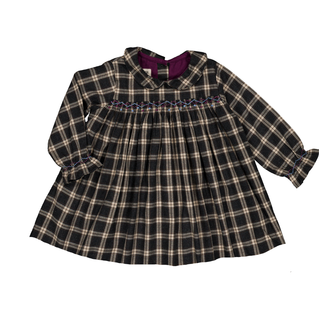 Robe AUGUSTINE - Tartan Gris