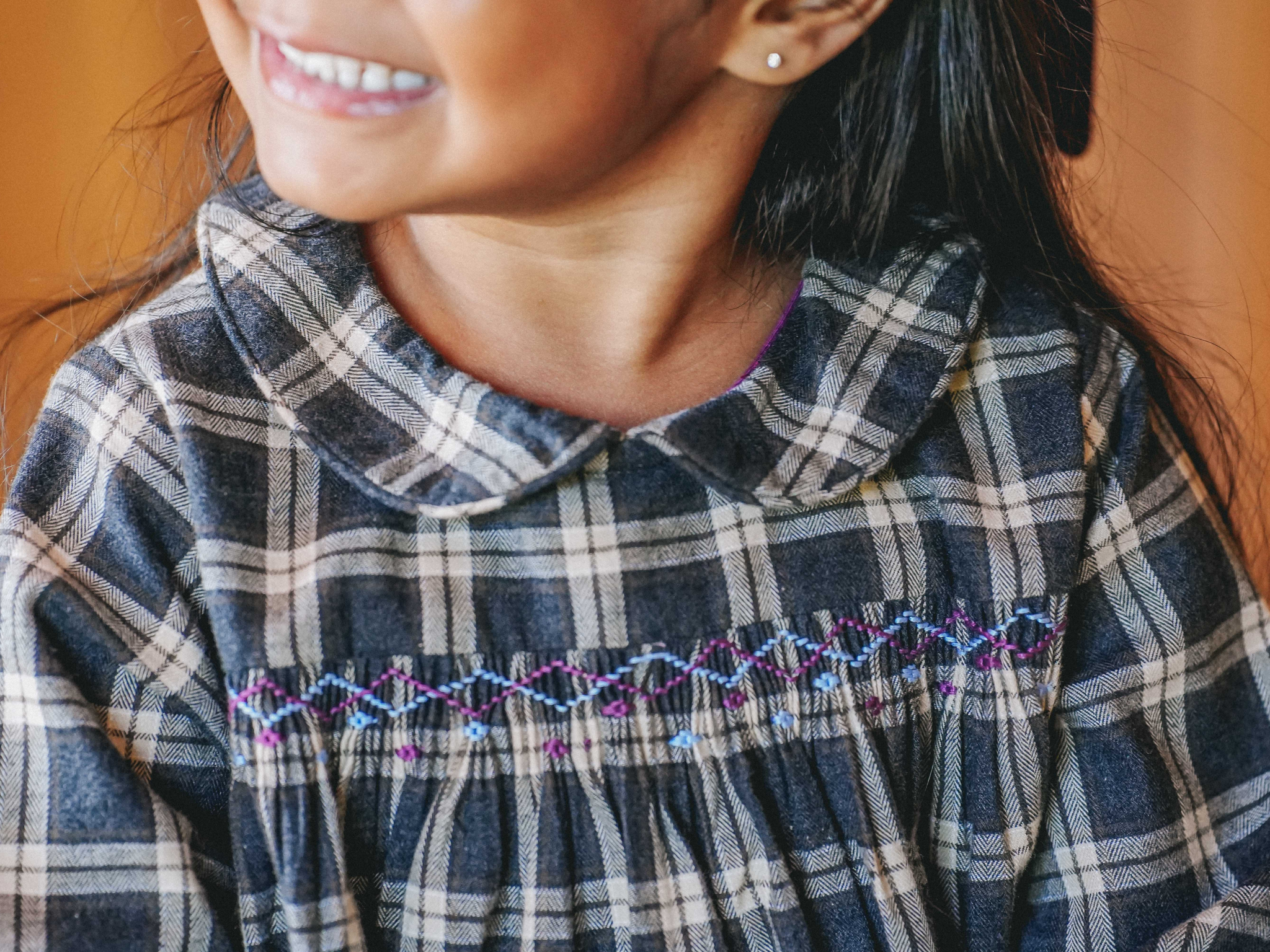 Robe AUGUSTINE - Tartan Gris