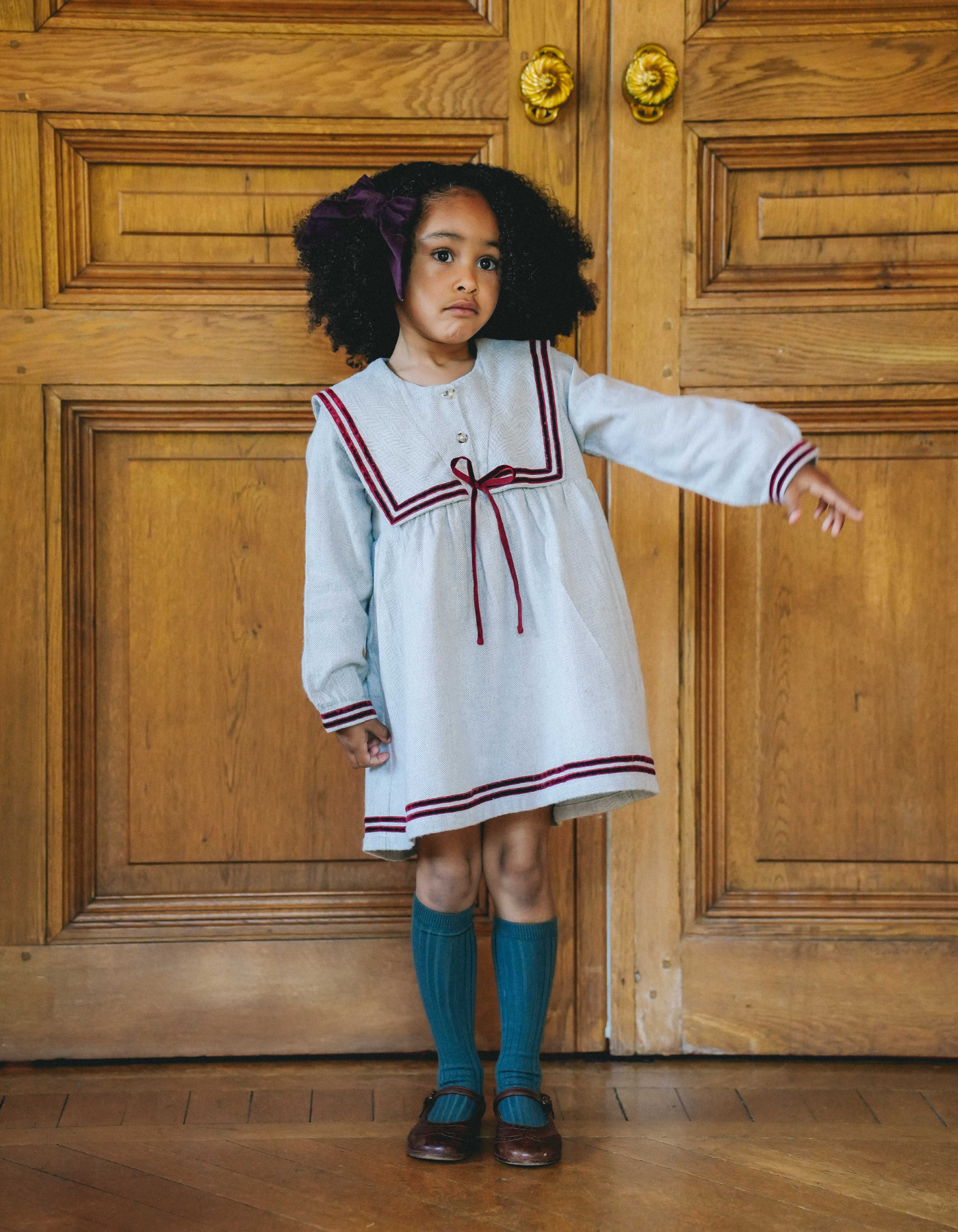 Robe LOTTI - Chevrons Gris