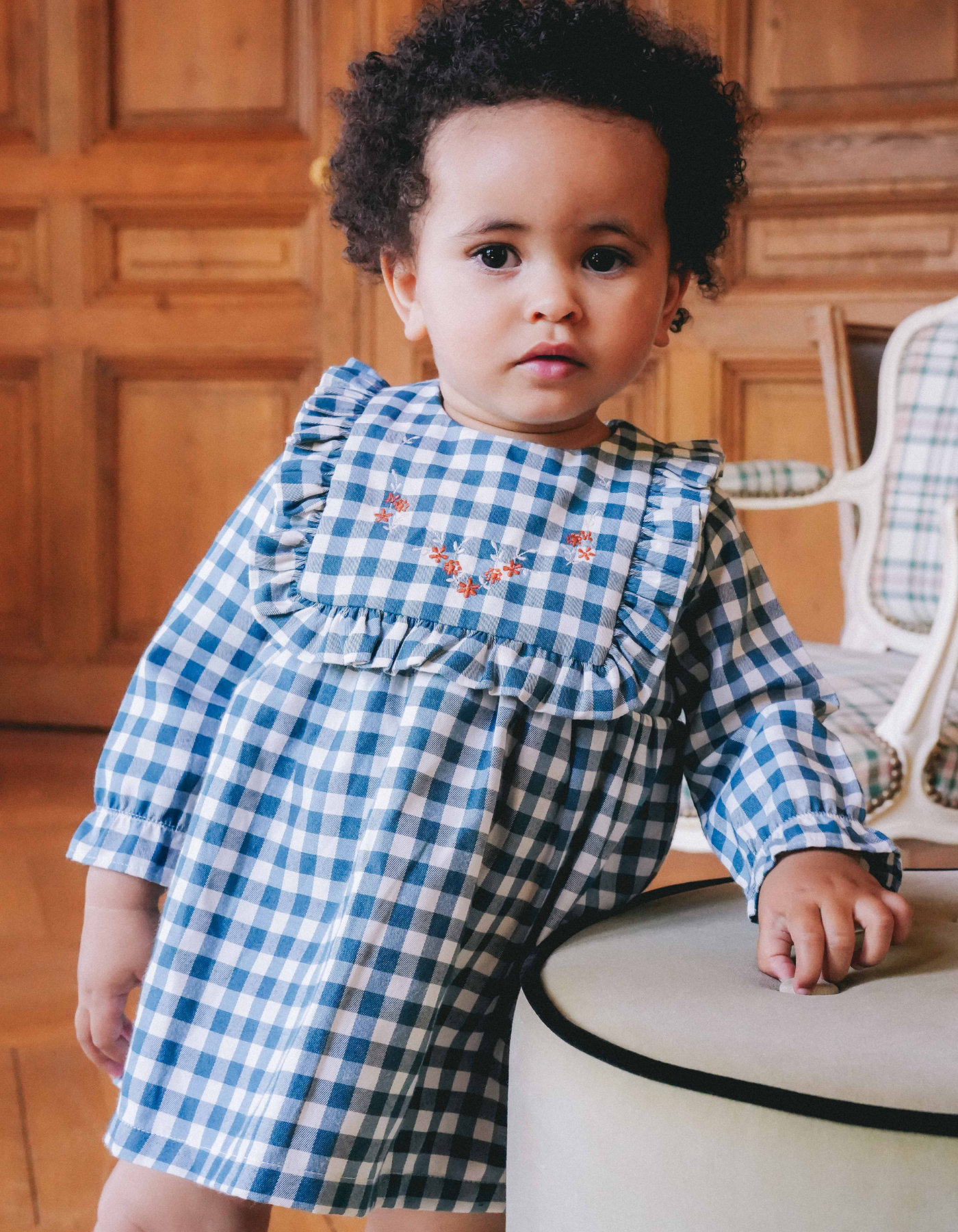 Robe NINON - Vichy Bleu Canard