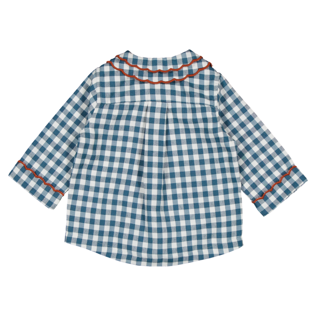 Chemise PIA  - Vichy Bleu Canard