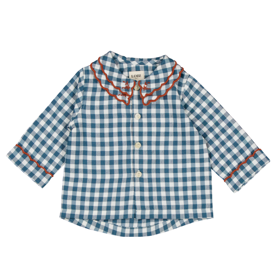 Chemise PIA  - Vichy Bleu Canard
