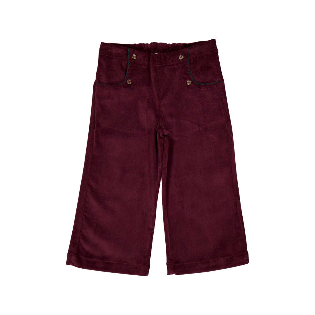 Pantalon ROMA - Velours Prune