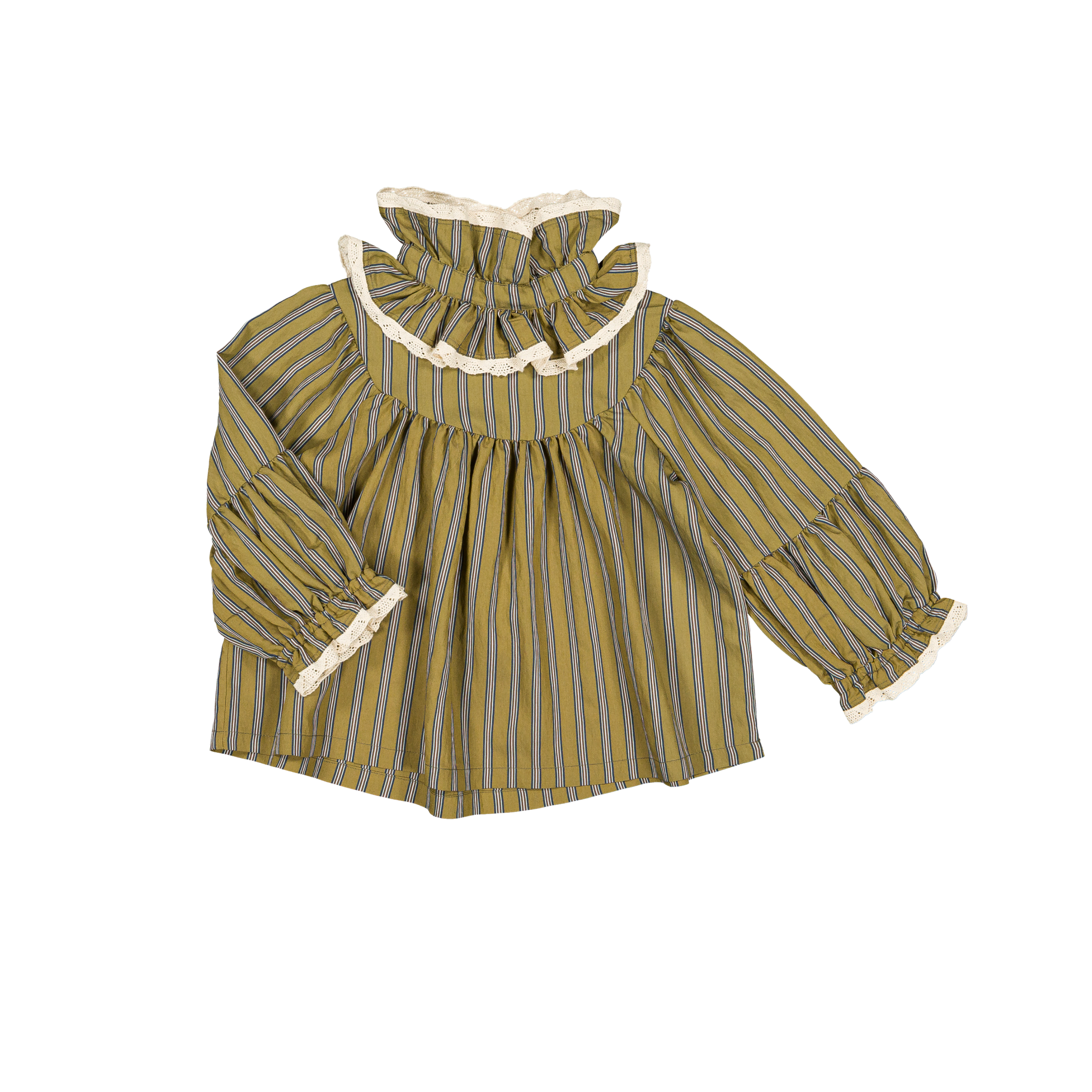 Blouse Esperance - Rayures olive