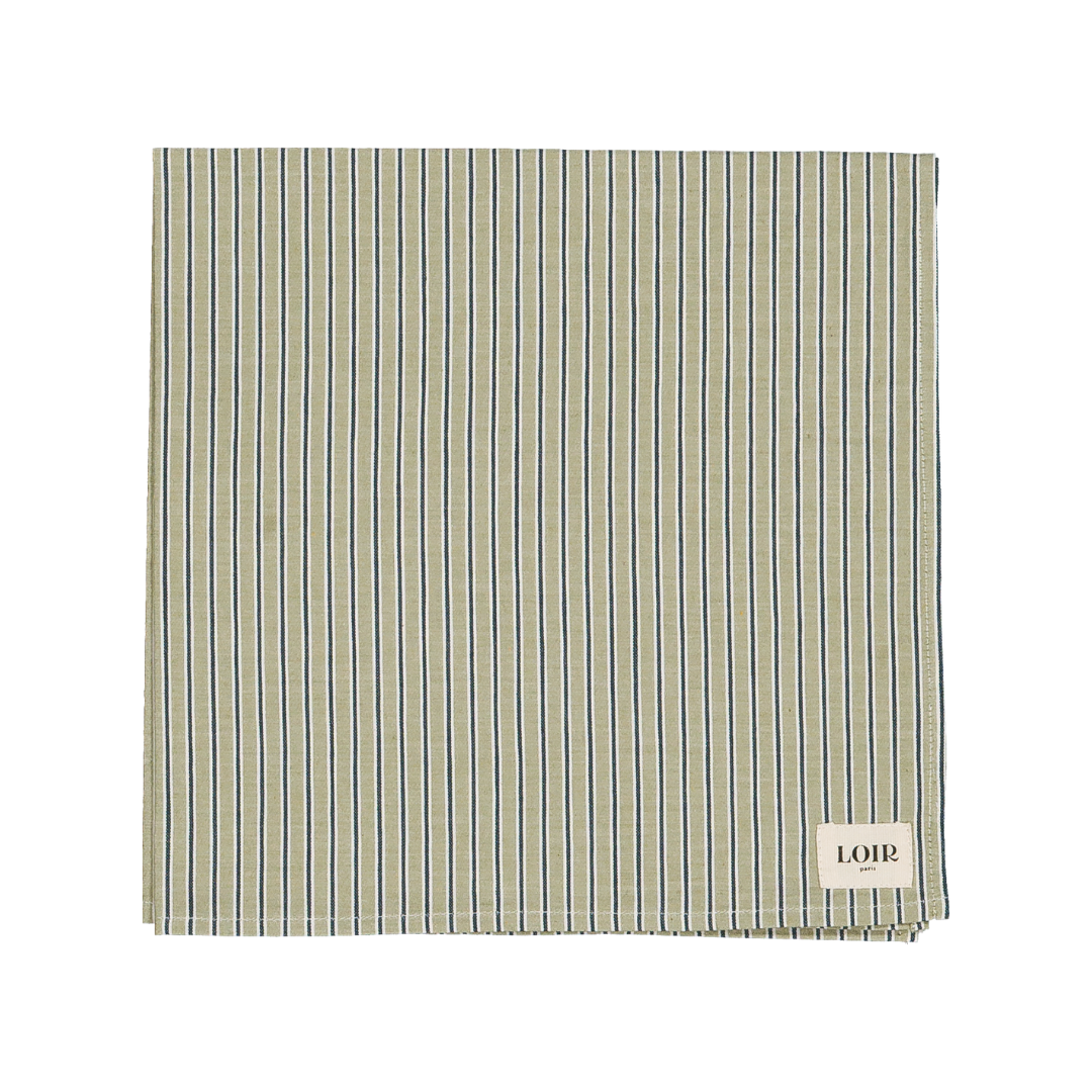 Foulard Alfred - Rayures menthe