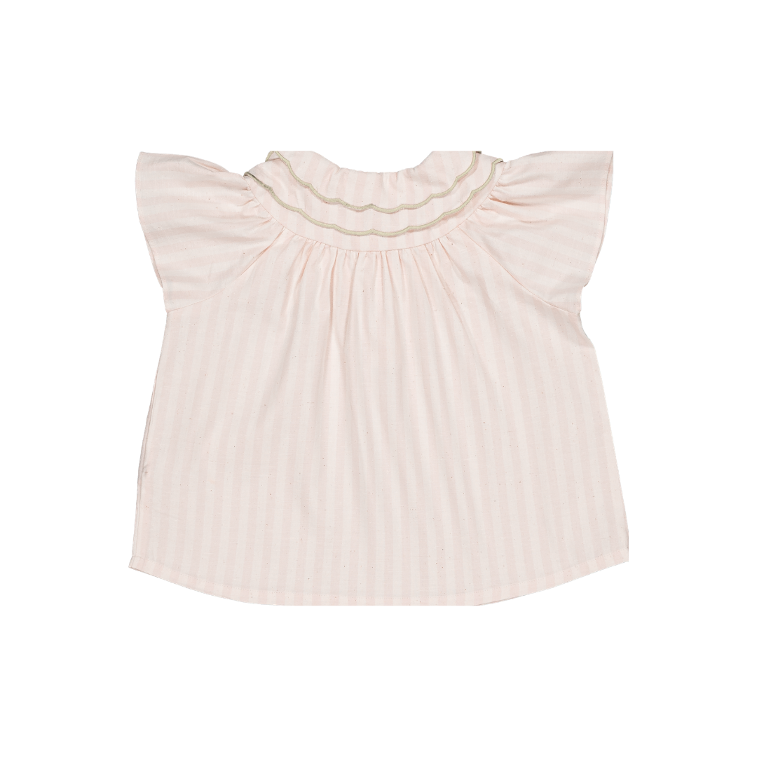Blouse Carmen - Rayures roses