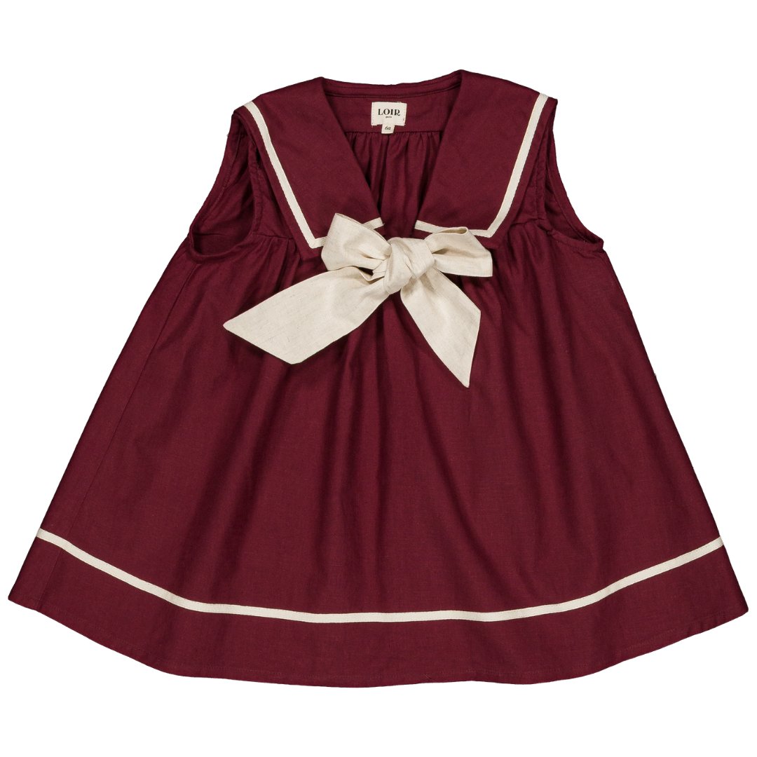 Robe Gabriella - lin bordeaux