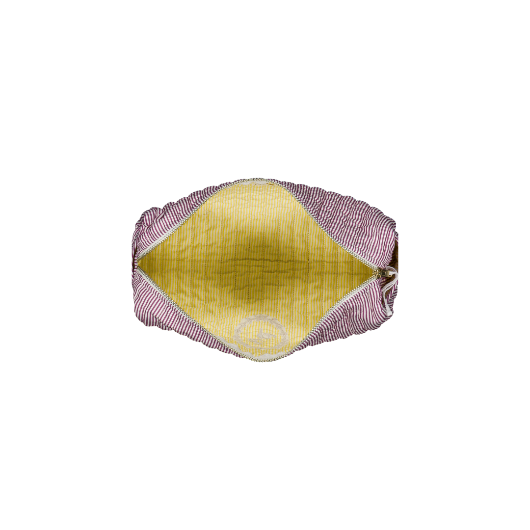 Trousse LUCIA - Rayures bordeaux