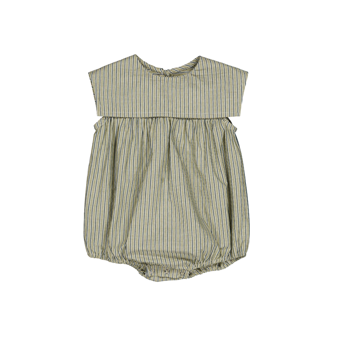 Barboteuse Melchior - Rayures menthe