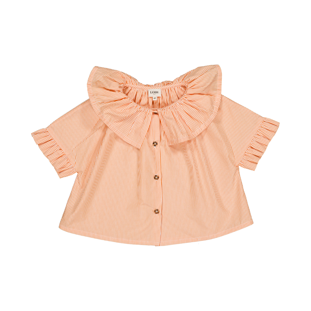 Chemise Zita - Rayures oranges