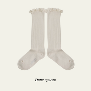 Chaussettes JOSEPHINE COLLEGIEN - hautes à côtes avec dentelle