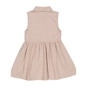 Robe OLIVIA - rayures abricot
