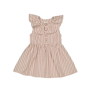Robe ALBANE - rayures abricot